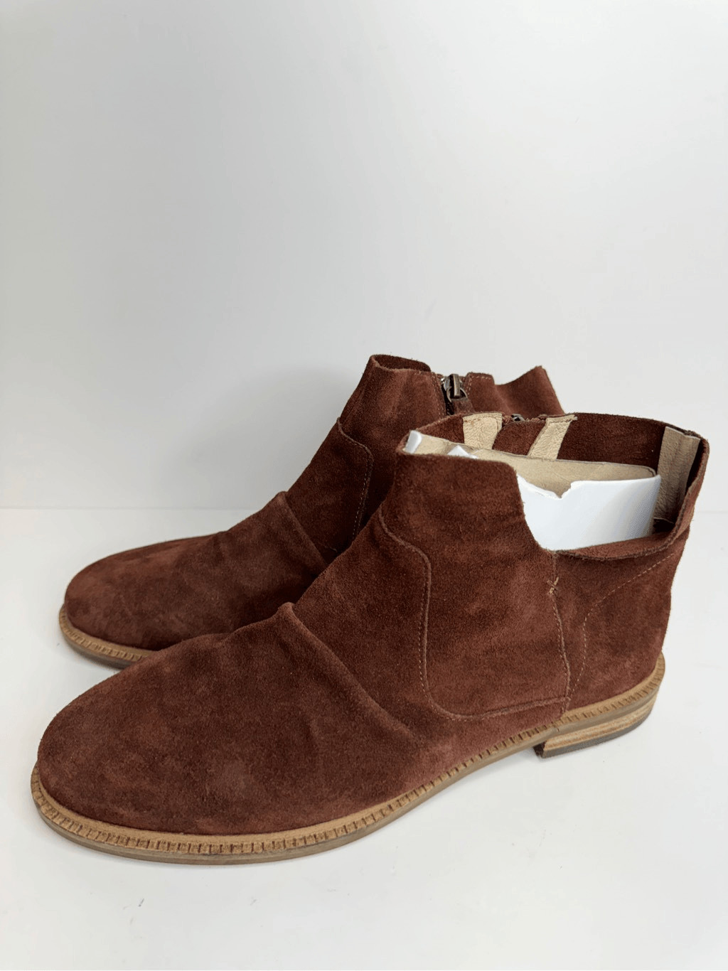 Kelsi Dagger Boots Size 10 Women’s Suede Upper Ruched Coffee Bean Brown Booties