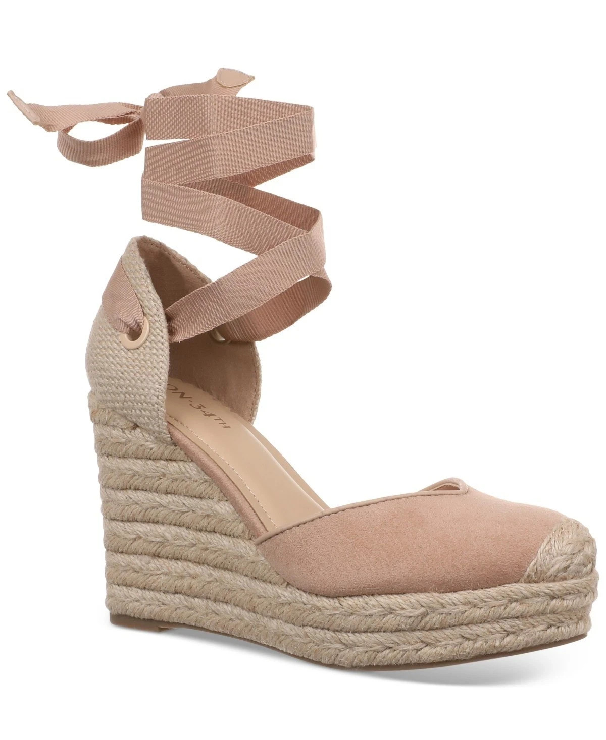 70$ On 34th Melindaa Espadrille Wedge Sandals Women’s US Sizes Nude Beige