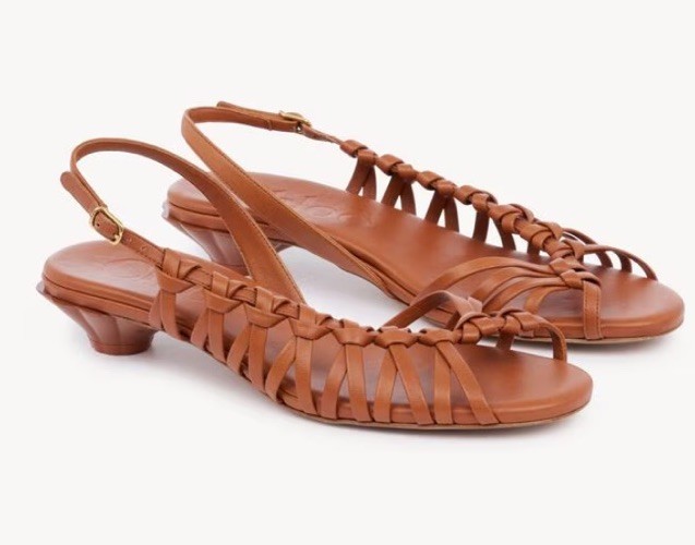 Chloe ESTRA SANDAL Terracotta Brown Sz 38.5 Eu Sz 8 Us Women’s
