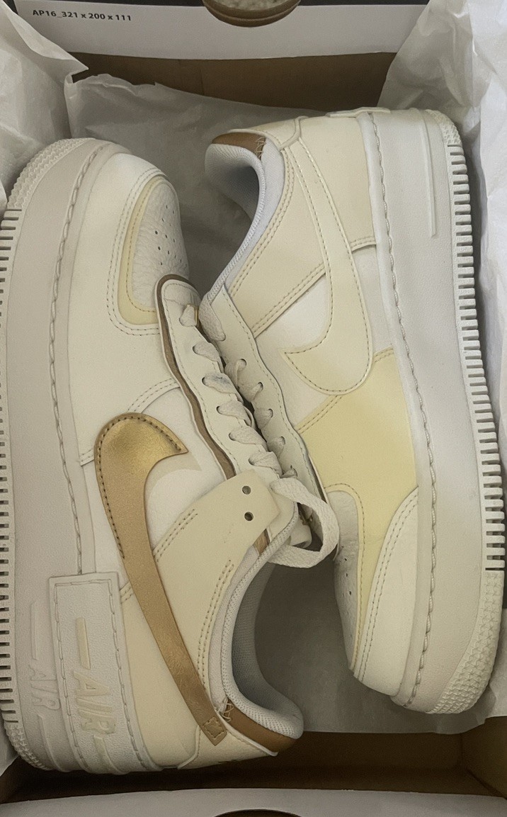 Size 8 – Nike Air Force 1 Shadow Sail Metallic Gold W