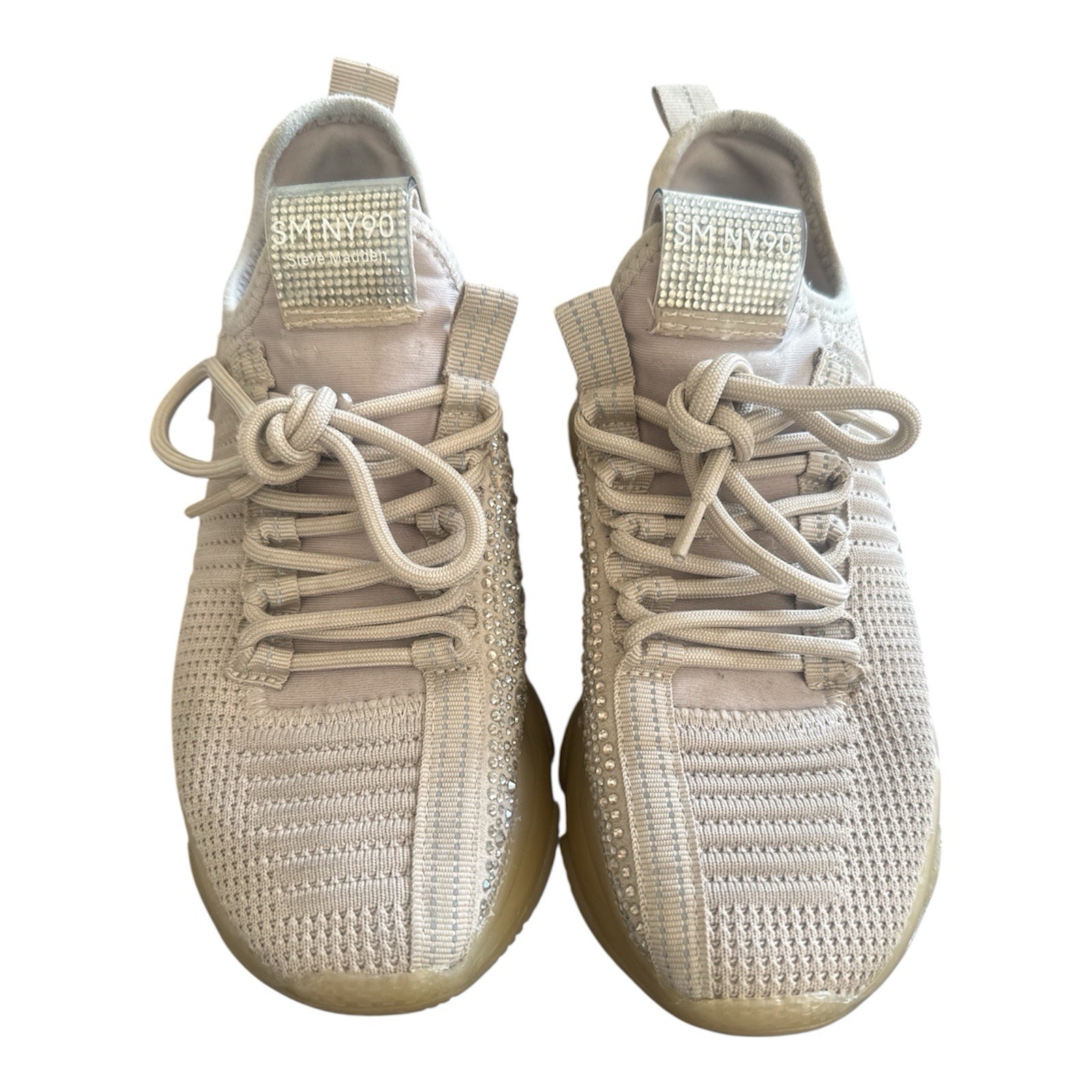 Steve Madden SM NY90 Rhinestone women’s 7 Sneakers Beige