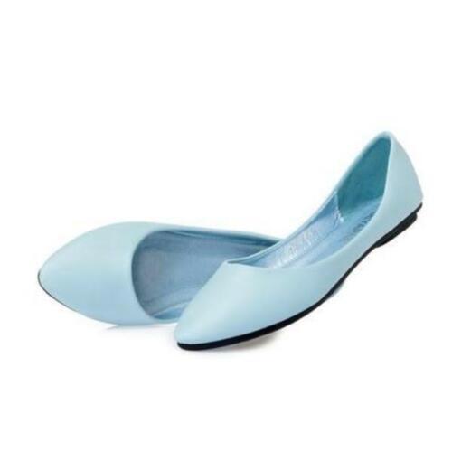 Women’s Candy Leather Shoes Flat Loafers Pointed Toe Ballet Formal Fashion Chic