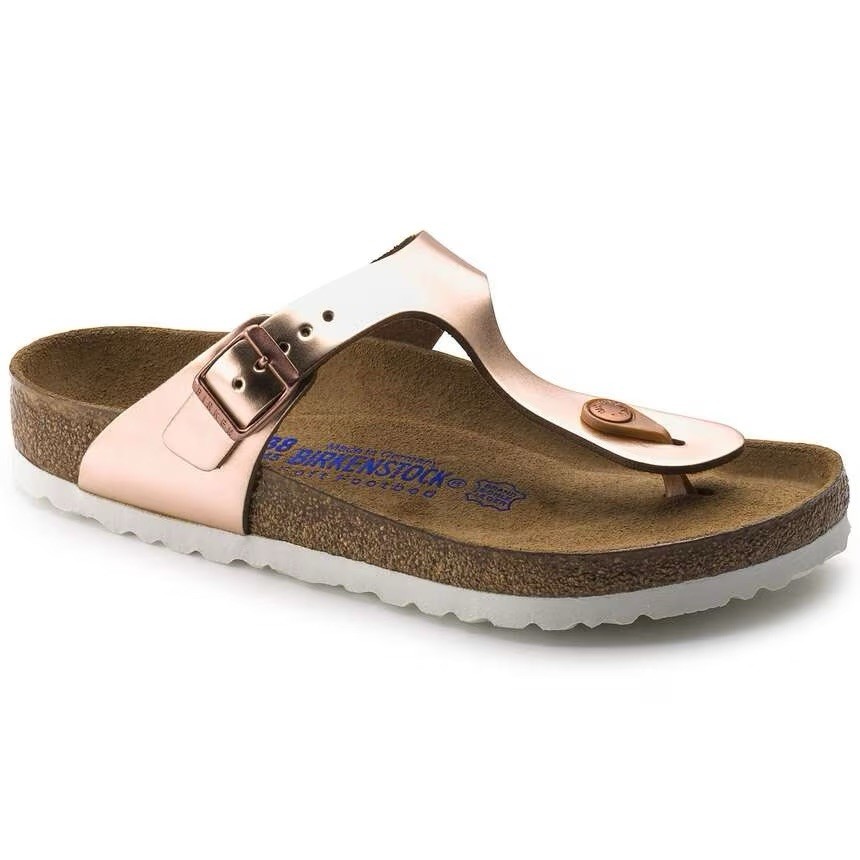 NIB BIRKENSTOCK Gizeh Soft Footbed Sandals – Copper (Rose Gold) EU 36