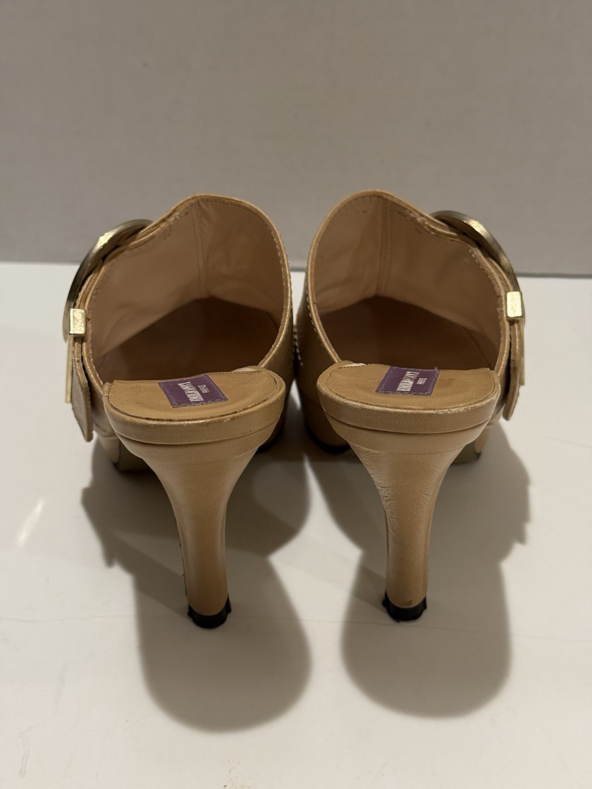 Emilio Pucci Leather Platform Pump Heel Mule Made Italy Women’s Size IT 36 US 6
