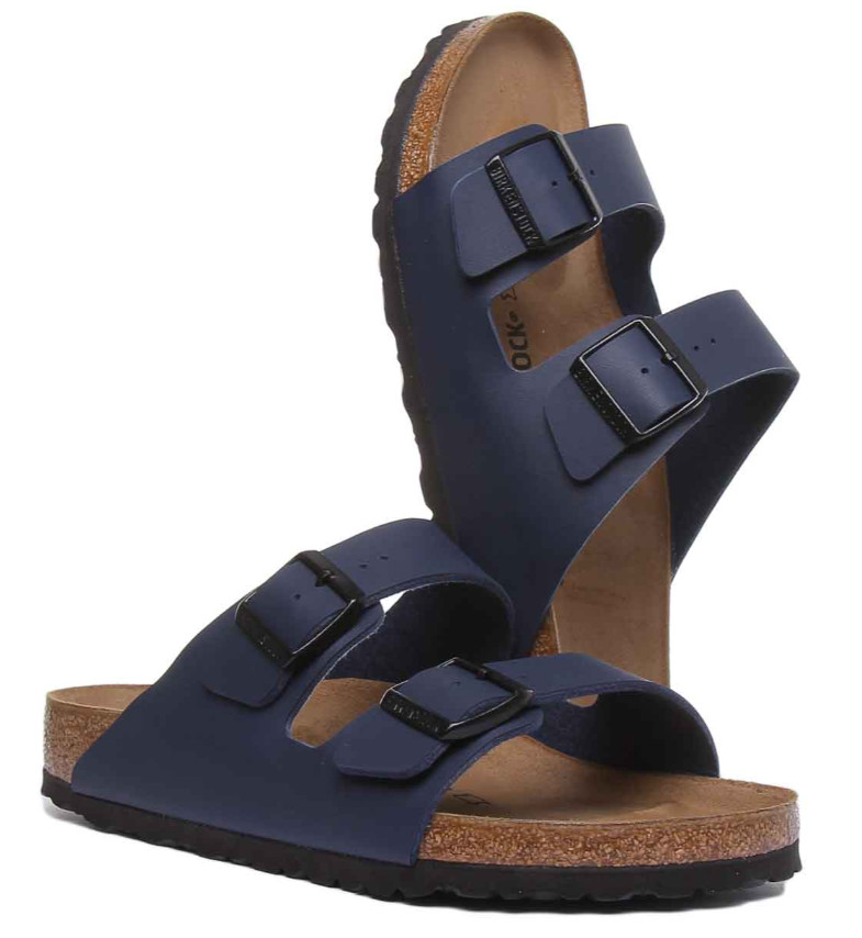 Birkenstock Arizona Blue Oiled Leather Soft Footbed Unisex Sandals Narrow/Wide