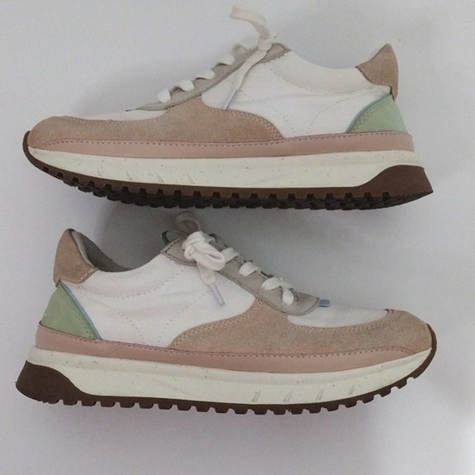 Madewell Women’s Kickoff Trainer Platform Pastel Colorblock Sneakers US 6.5