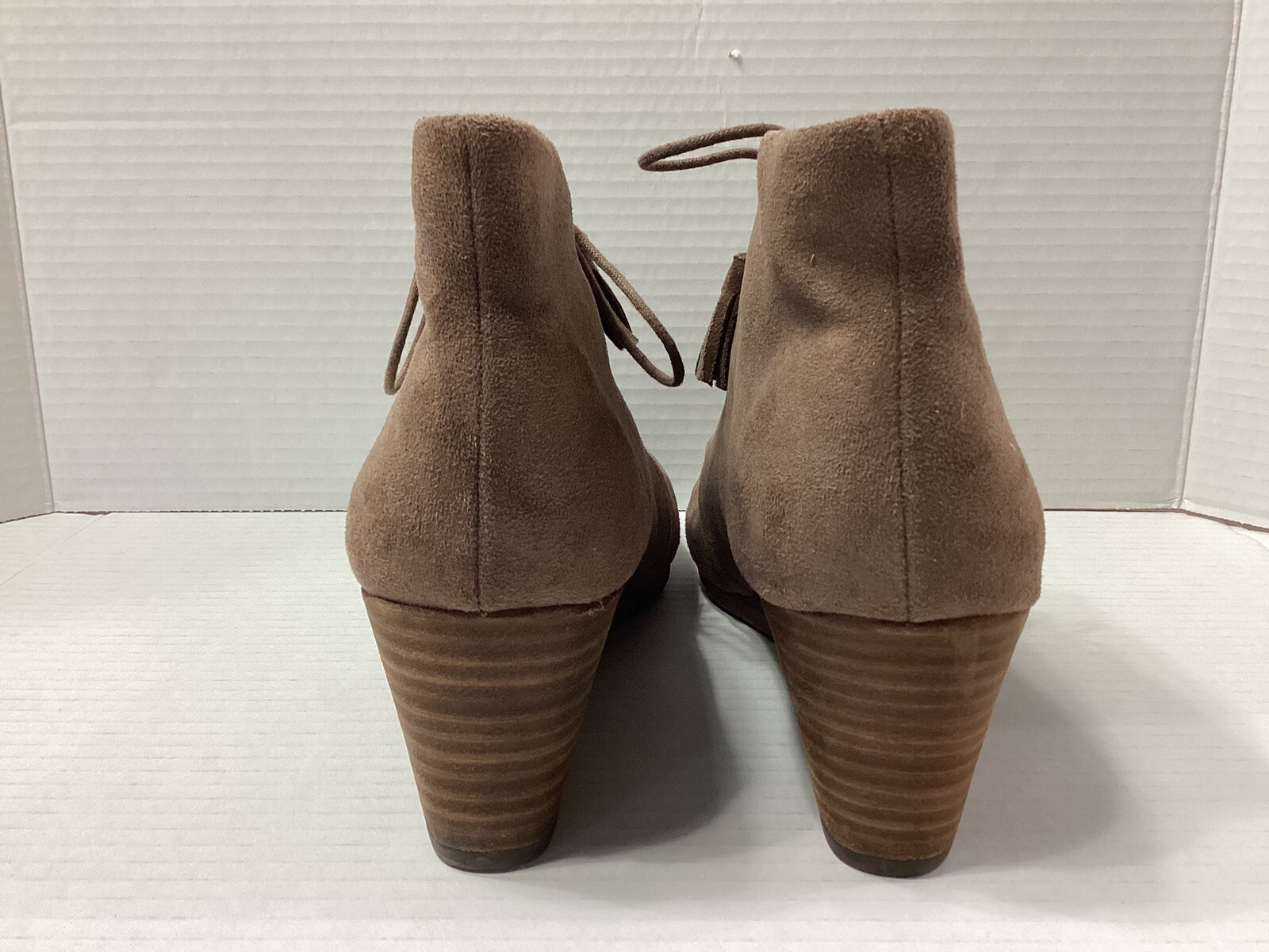 Dr. Scholl’s Shoes Women’s Dakota Boot Bootie Wedge Brown Microfiber Suede 9m