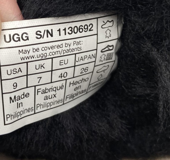 UGG Boots Womens 9 Black Micro Mini Suede Shearling Cozy Shoes Slipper