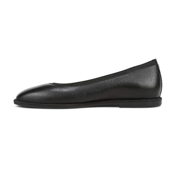 VIONIC Caroll 2.0 Ballet Flat, Black Leather New