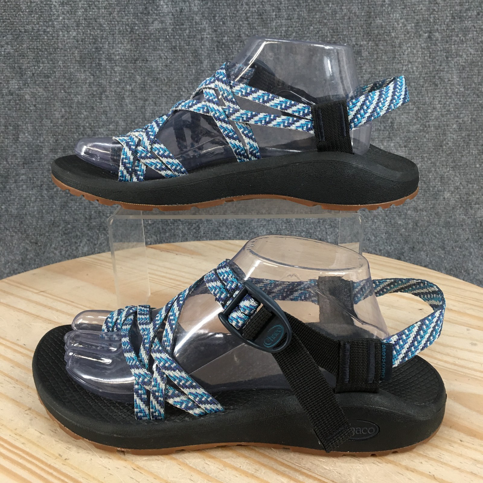 Chaco Sandals Womens 10 Z/Cloud X2 Sporty Adjustable Slingback Blue Black
