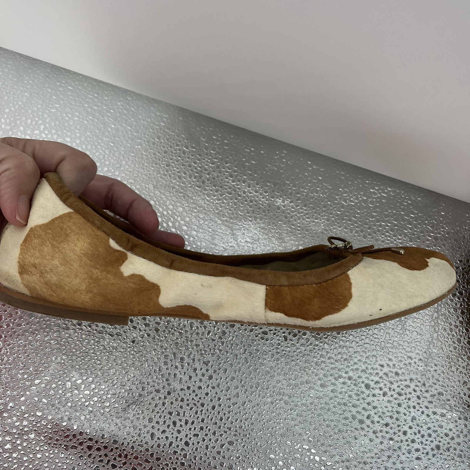 Sam Edelman Felicia Ballet Flat 9.5M Leopard Print Calf Hair Leather Balletcore
