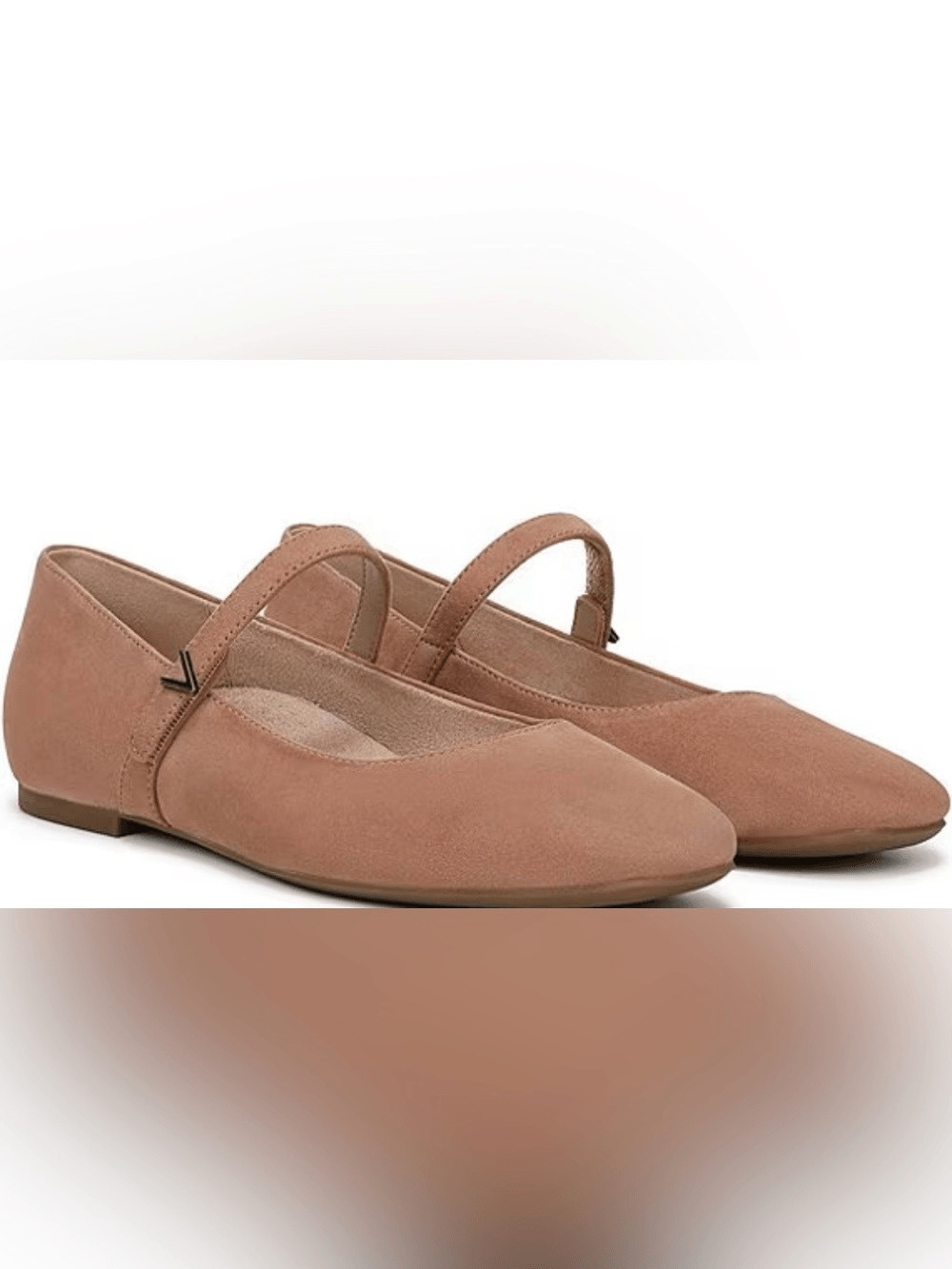 Vionic Alameda Mary Jane Flats Womens Blush Suede Square Toe Comfort Shoes 9.5
