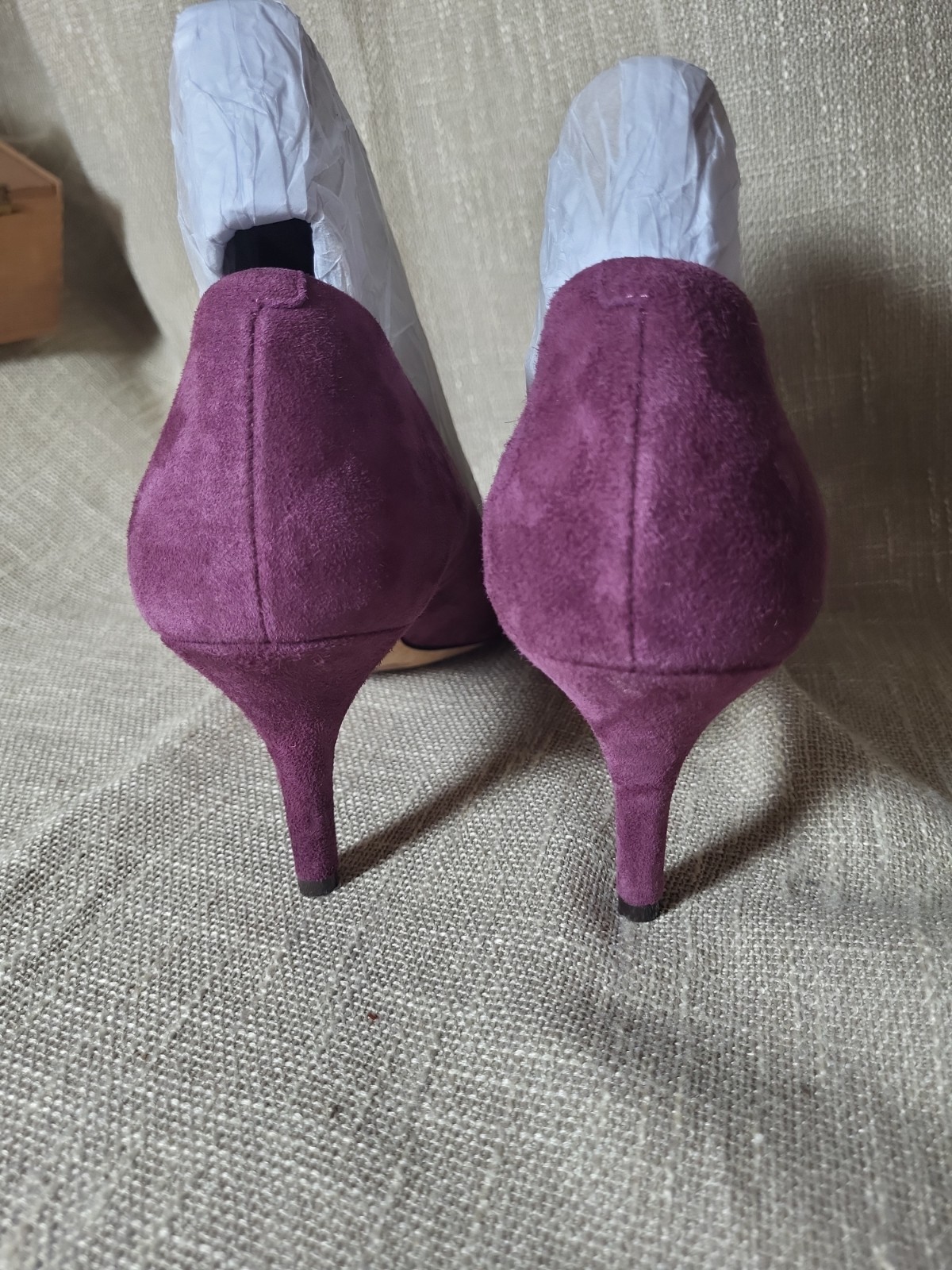 Cole Haan Plum Purple Suede Pointed Toe Pumps Heels Womens 9.5B