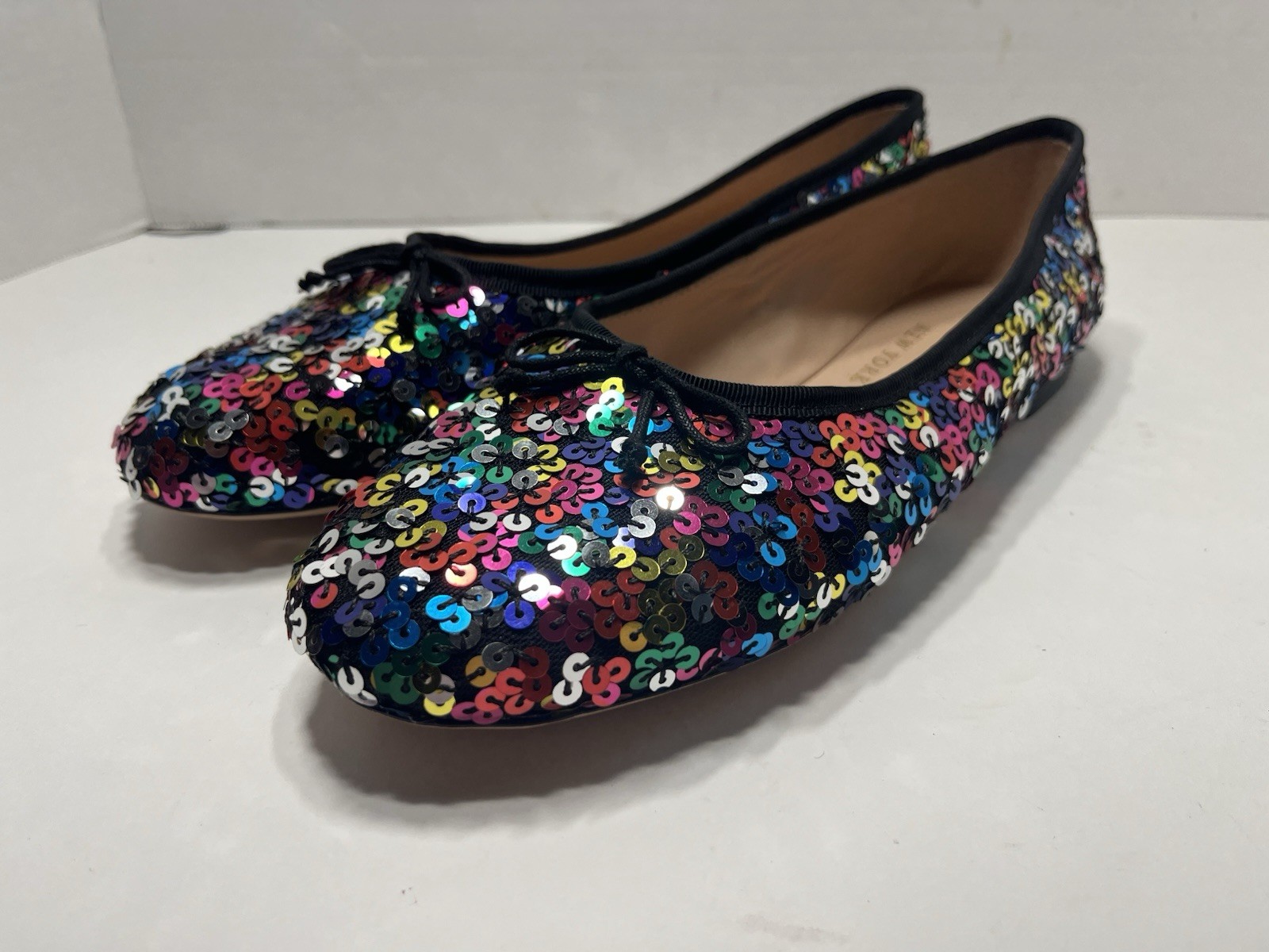 Kate Spade Women’s Honey Flats Rainbow Sequins Colorful Round Toe Sparkly Sz 10