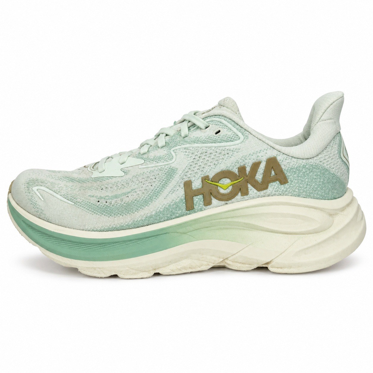 Hoka Clifton 10 Womens Running Shoes Sea Glass Jade Green 1162031 SJD Size 9.5B