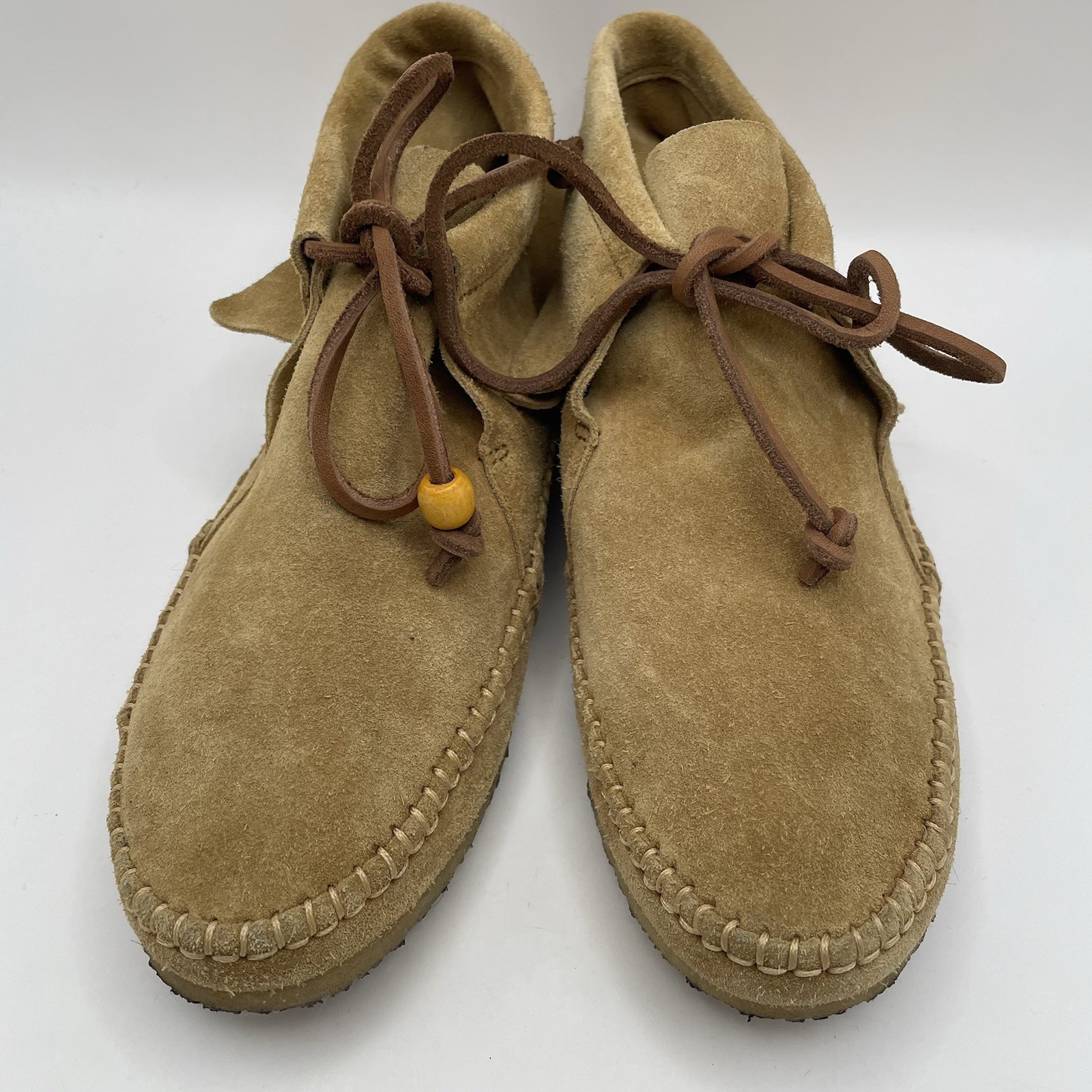 Clarks Originals 9.5 M Tyler Beige Suede Casual Moccasin Boots