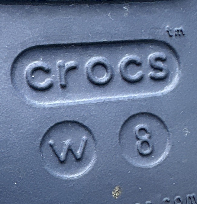 Crocs Monterey Wedge Flip Flop Thong Sandal Navy Blue Beaded Women Size 8
