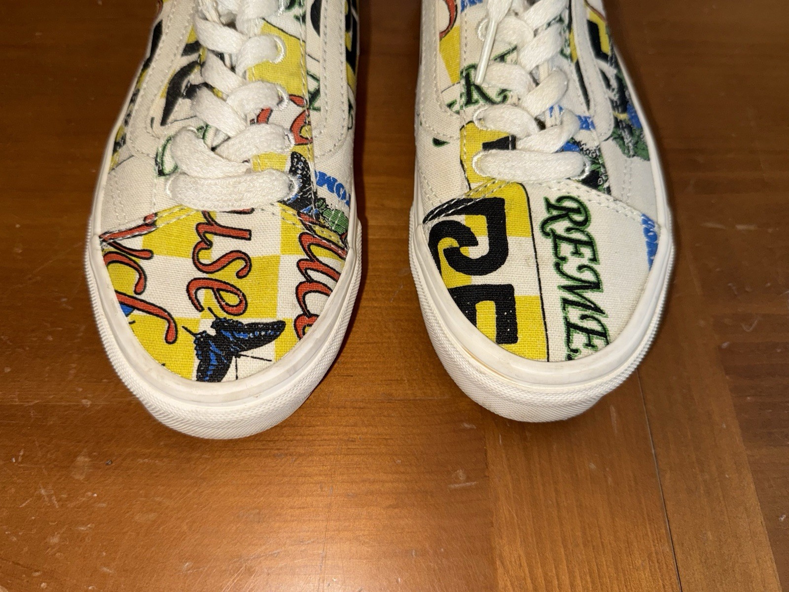 Vans Off The Wall Eco Theory Old Skool Tapered Tennis Shoe 7 Vibrant Positive