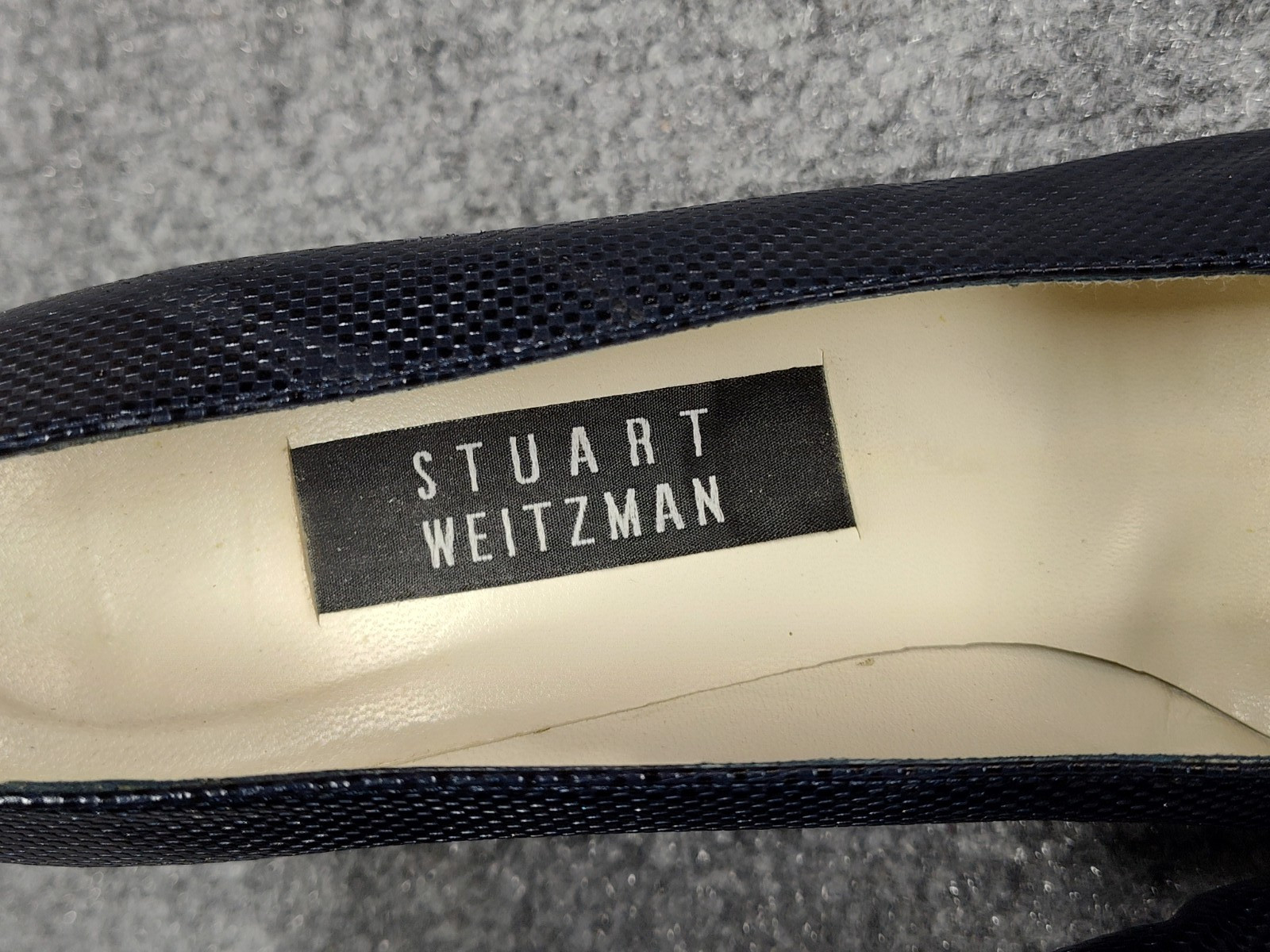 Stuart Weitzman Women Pump Shoe 8B Black Leather Slip On Formal Business Office