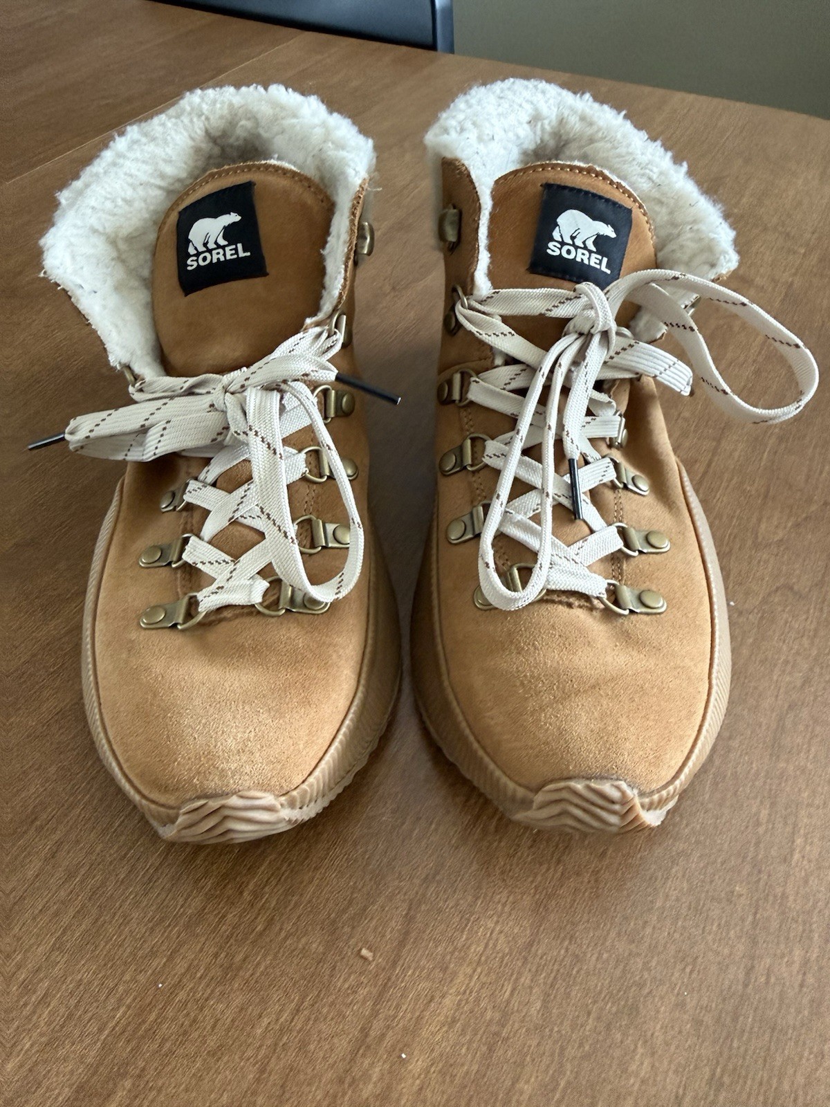 Sorel Cream Shearling-Lined Women’s Boots