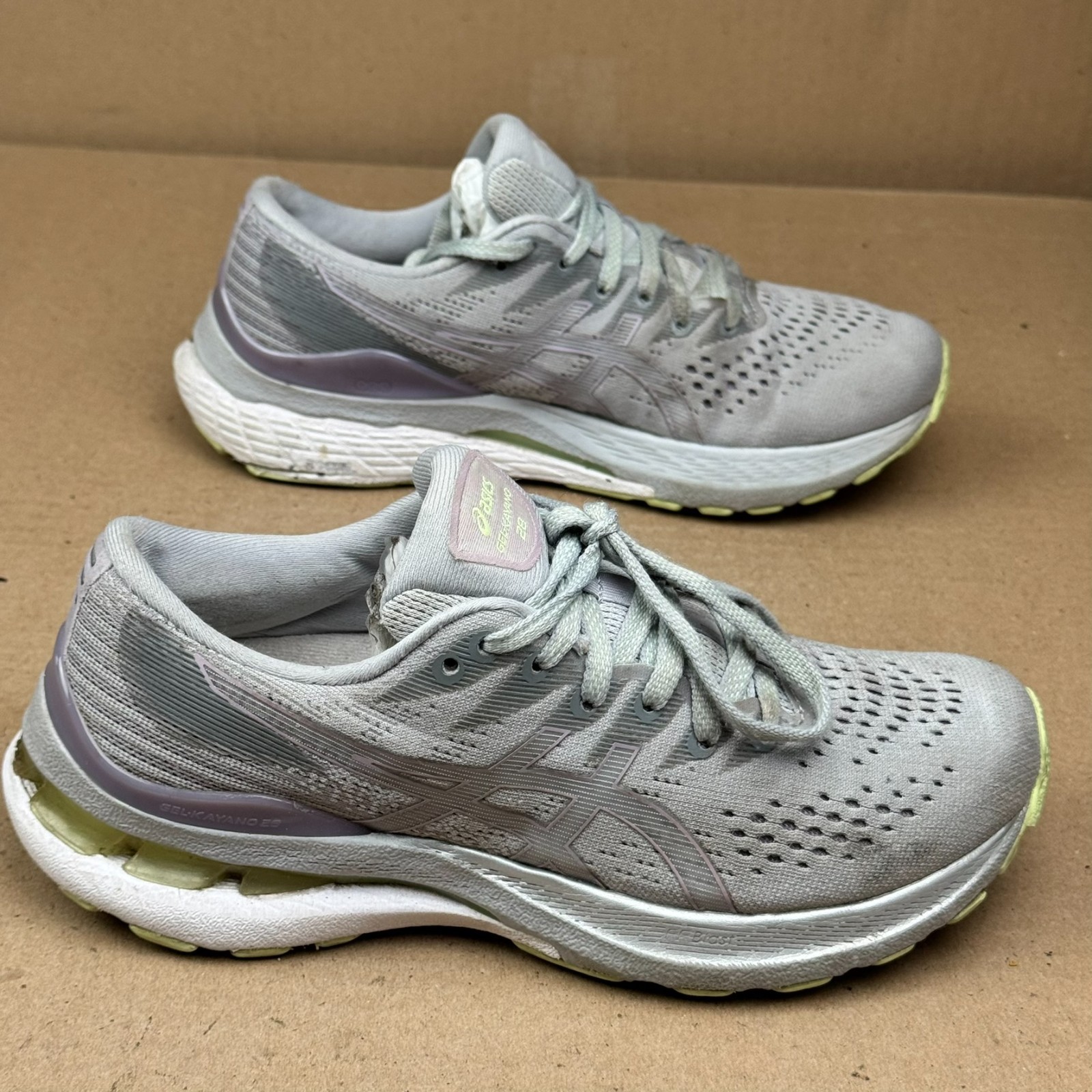 ASICS Gel-Kayano 28 Grey Lavender Running Shoes 1012B047 Women’s Size 6.5