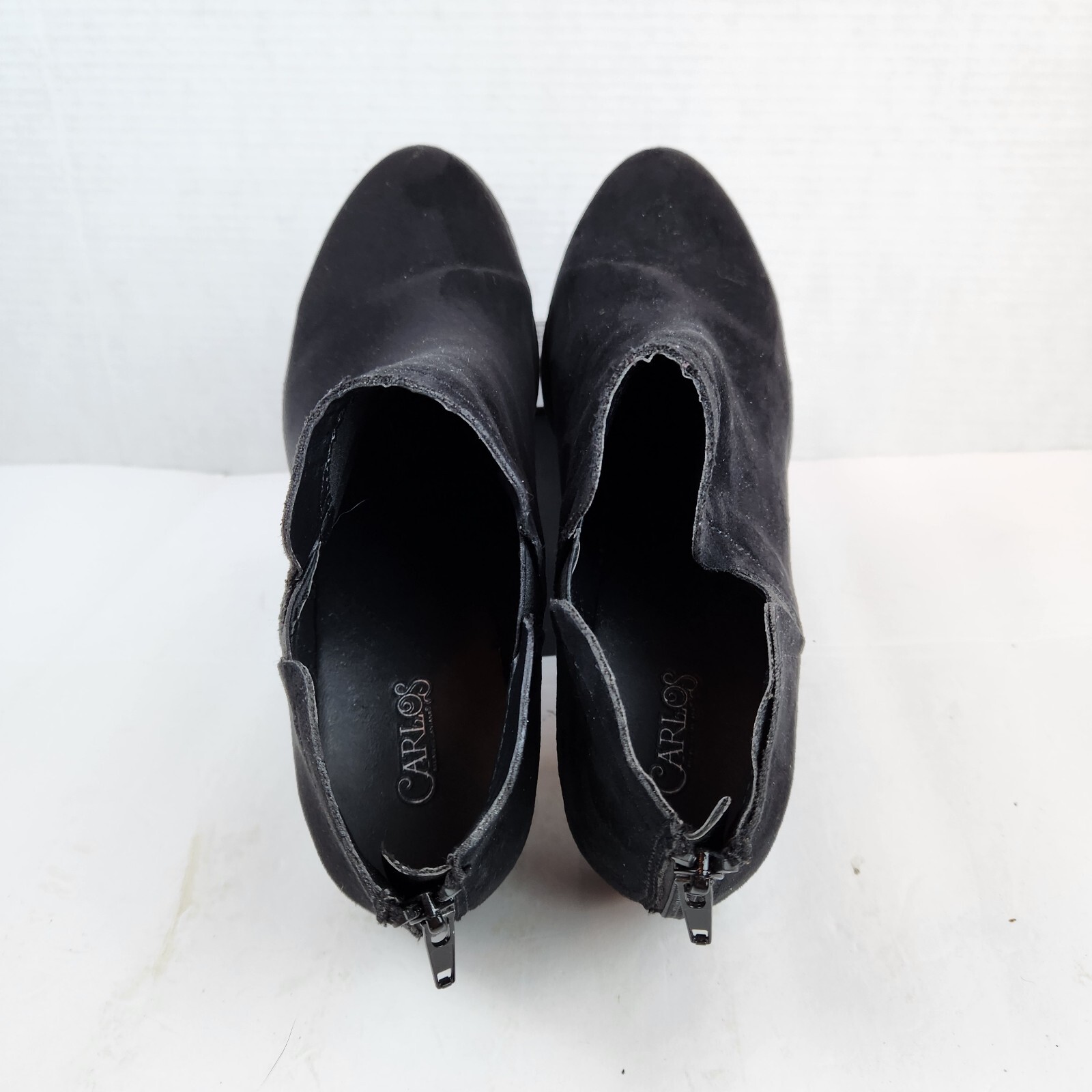 Carlos By Carlos Santana Black Suede Bates 2 Boots Womens Size 11 M Booties