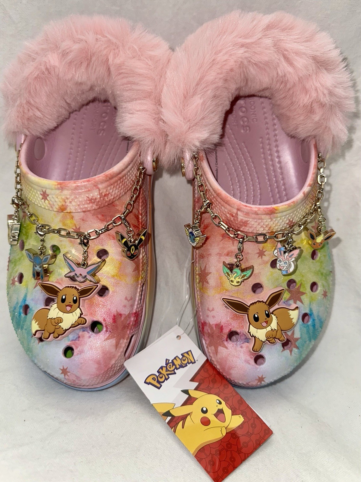 Pokémon x Crocs Classic Platform Clog EEVEE Prismatic Evolutions SZ W6
