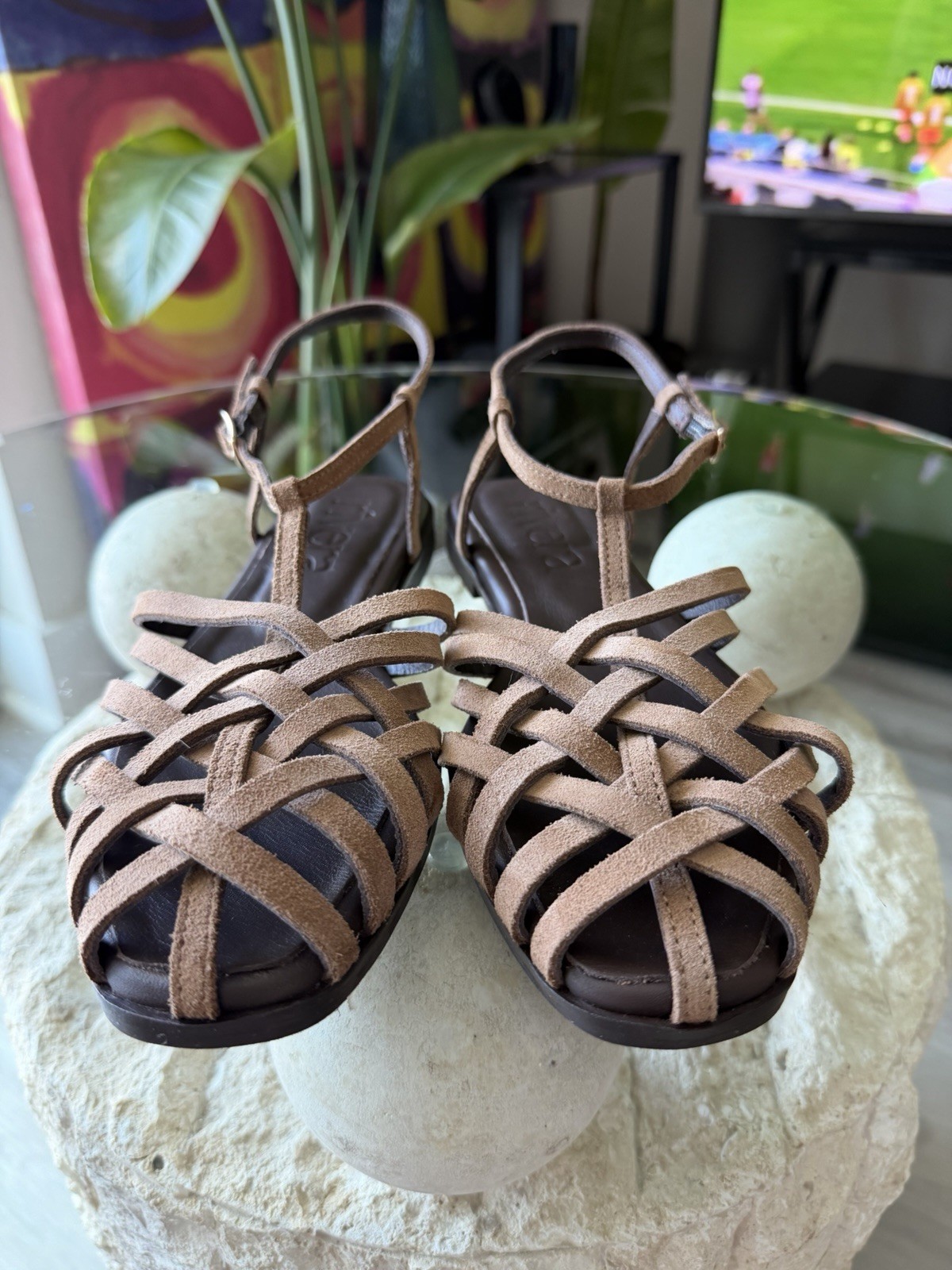 Rivera Spain Lareth Camel Jelly Sandal Women’s Size EU 39