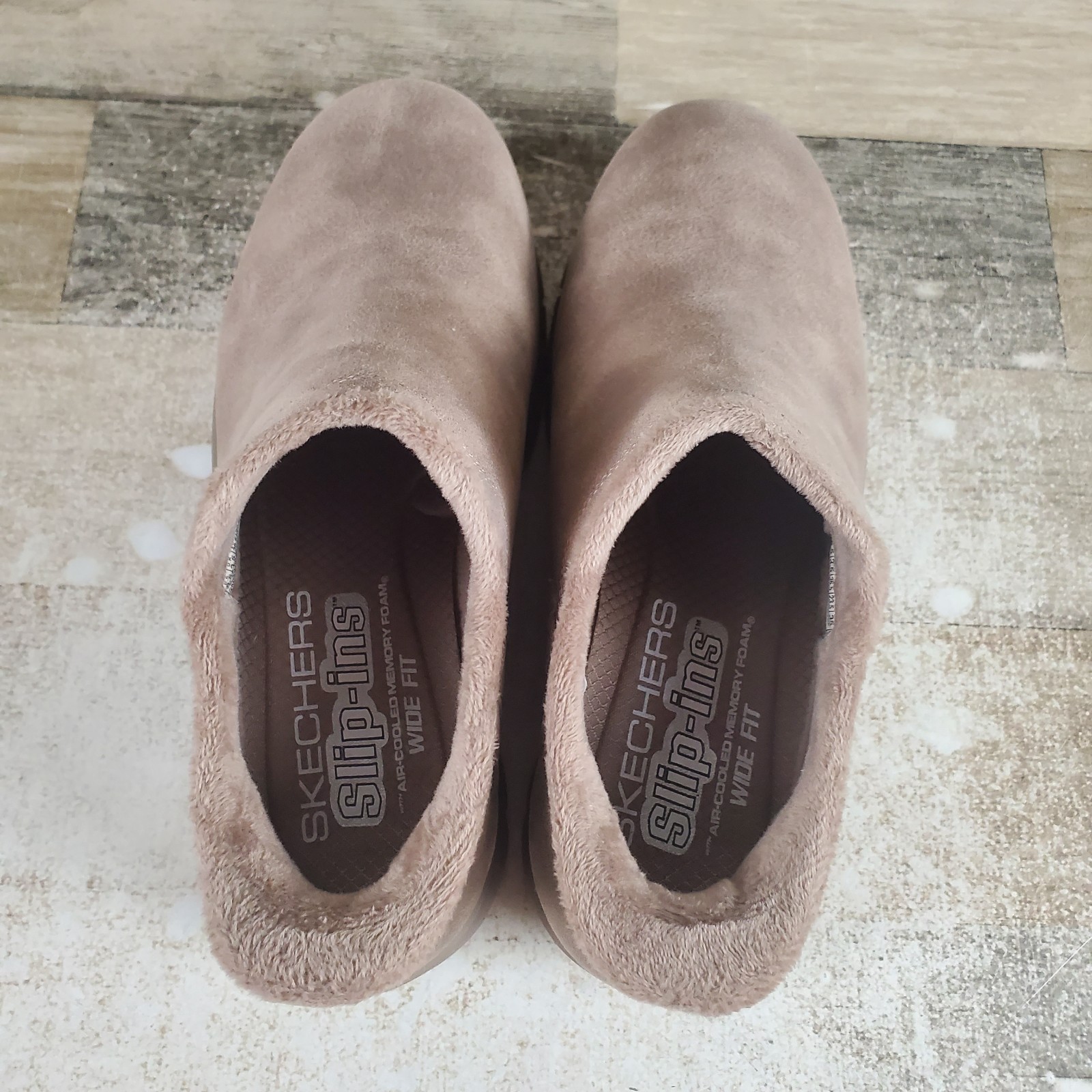 Skechers Slip-Ins Easy Going Modern Hour Boots Womens Sz 6.5 Taupe Walking Shoes