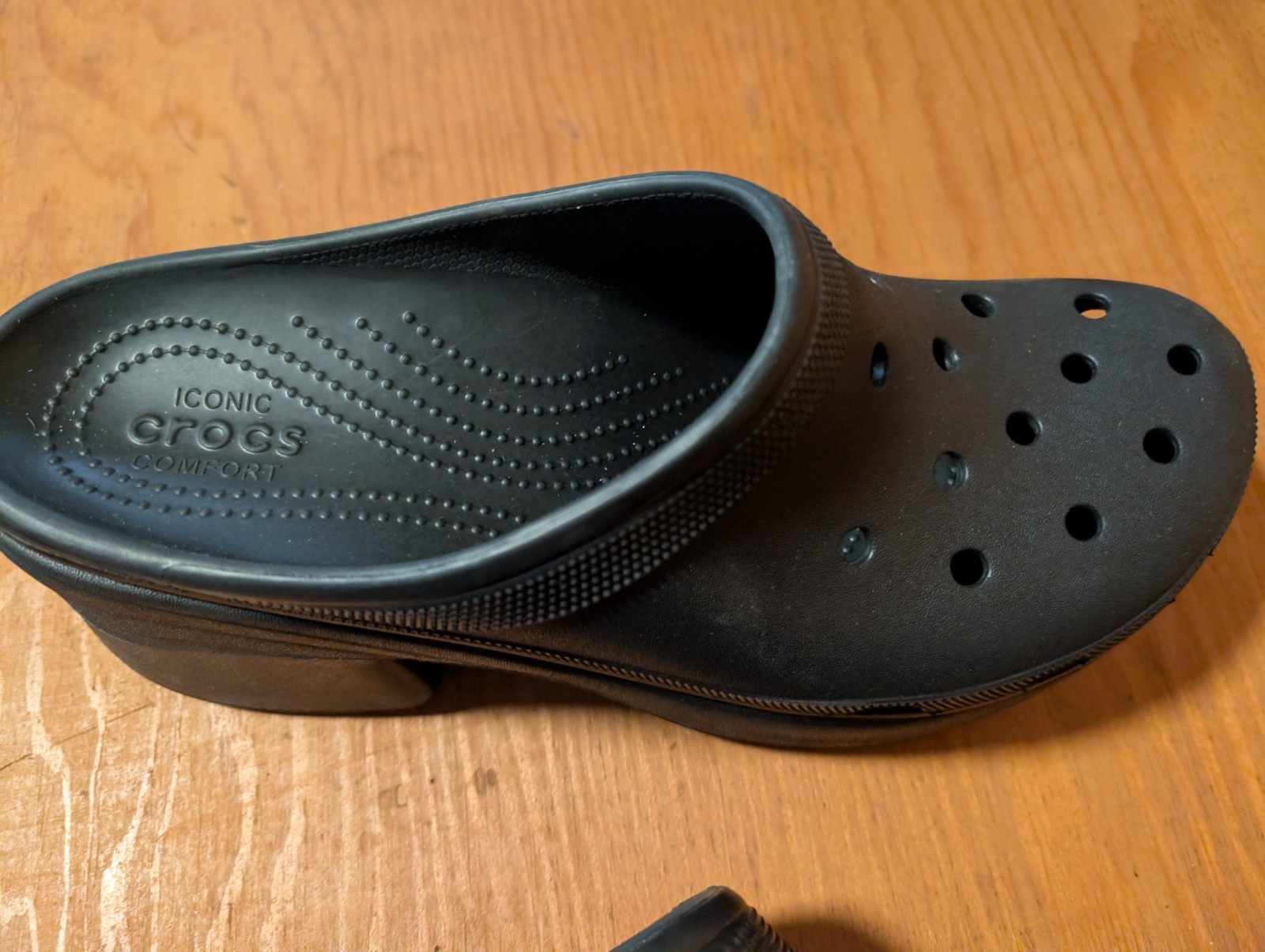 Crocs Siren Clog Black Unisex 4″ High Heel Platform Womens 15 Men 13 NWOT