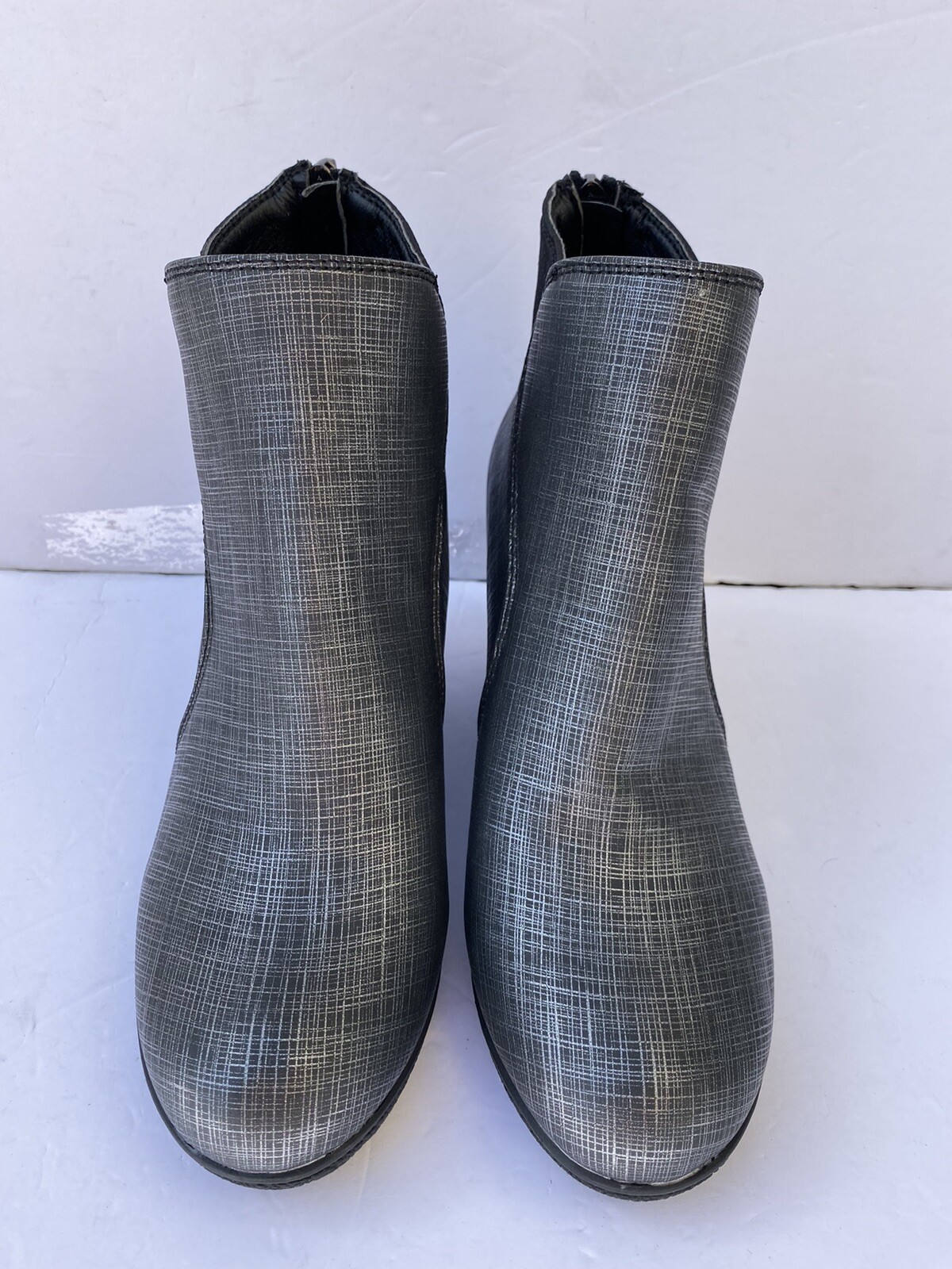 Secret Celebrity As 9 Alana Black/grey Ankle Boots, Zipper New Womens