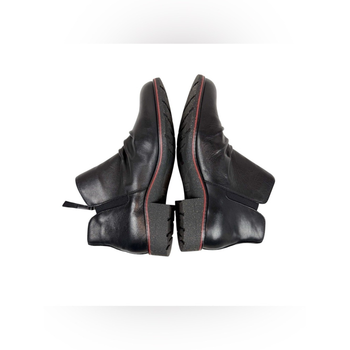 Aetrex Mila Low Ankle Boot Black Leather Waterproof Womens Size EU 40/ US 9-9.5