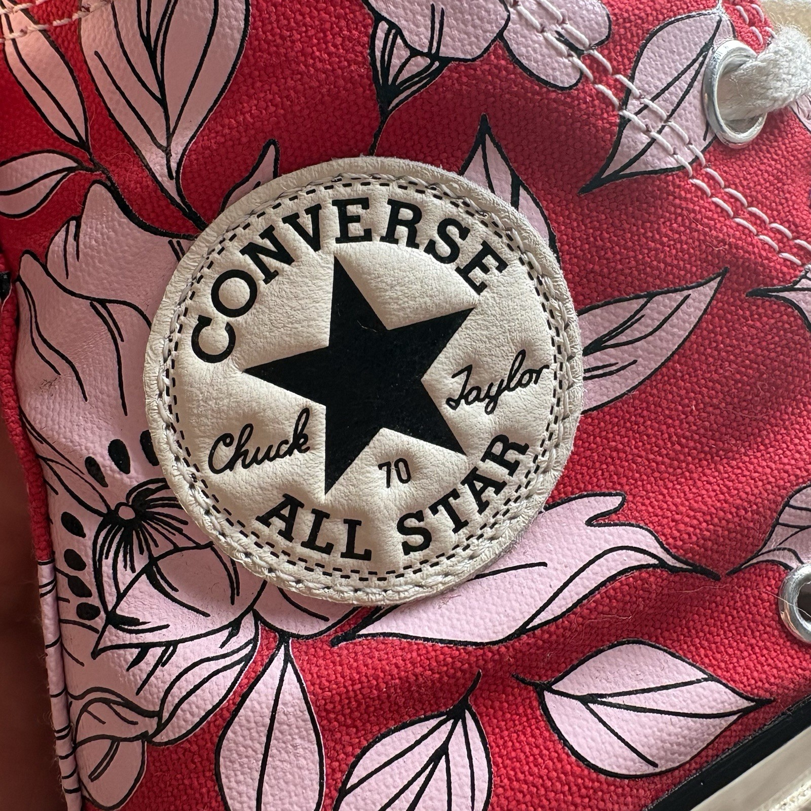 Converse Chuck 70 High Vintage Floral University Red Pink Women’s 5 568373C