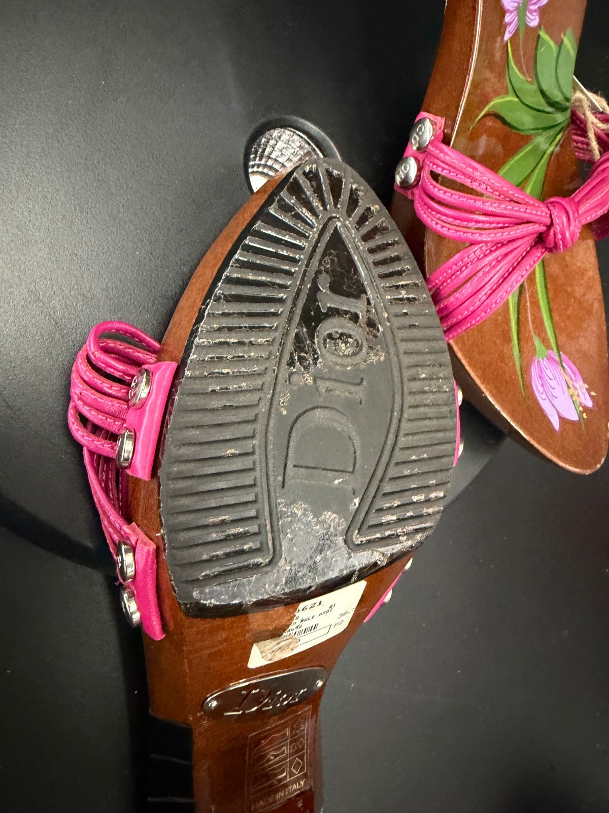 Christian Dior Galliano Saigon Mule Knot Sz 38.5 Authentic Very Rare little wear