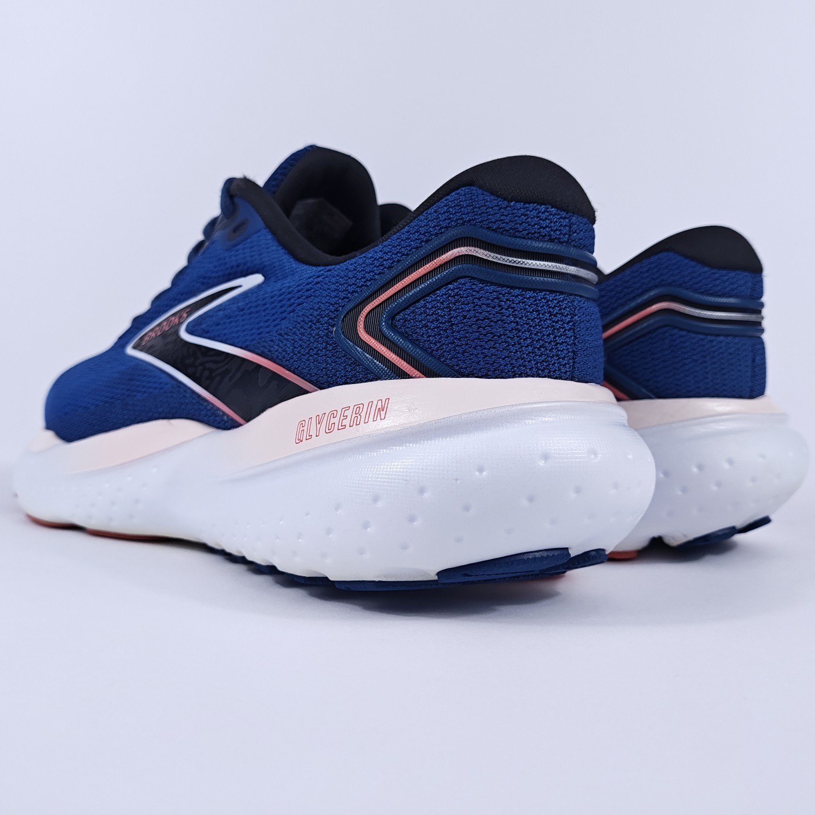 Brooks Glycerin 21 Womens 9.5 Wide Neutral Max Cushion Road Running Shoes Blue