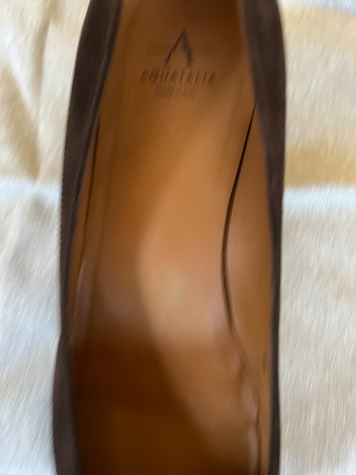 Aquatalia Pasha Expresso Brown Corduroy Suede Pumps NEW 8.5