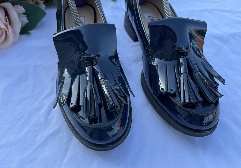 womens clarks loafers navy leather 39
