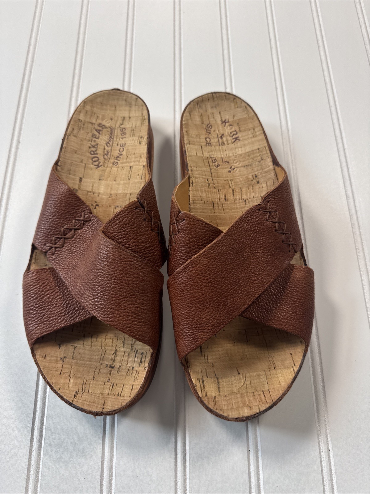 Kork-Ease Amboy Leather Slide Sandal Women’s Size 9M Cork Footbed $135 Sold Out