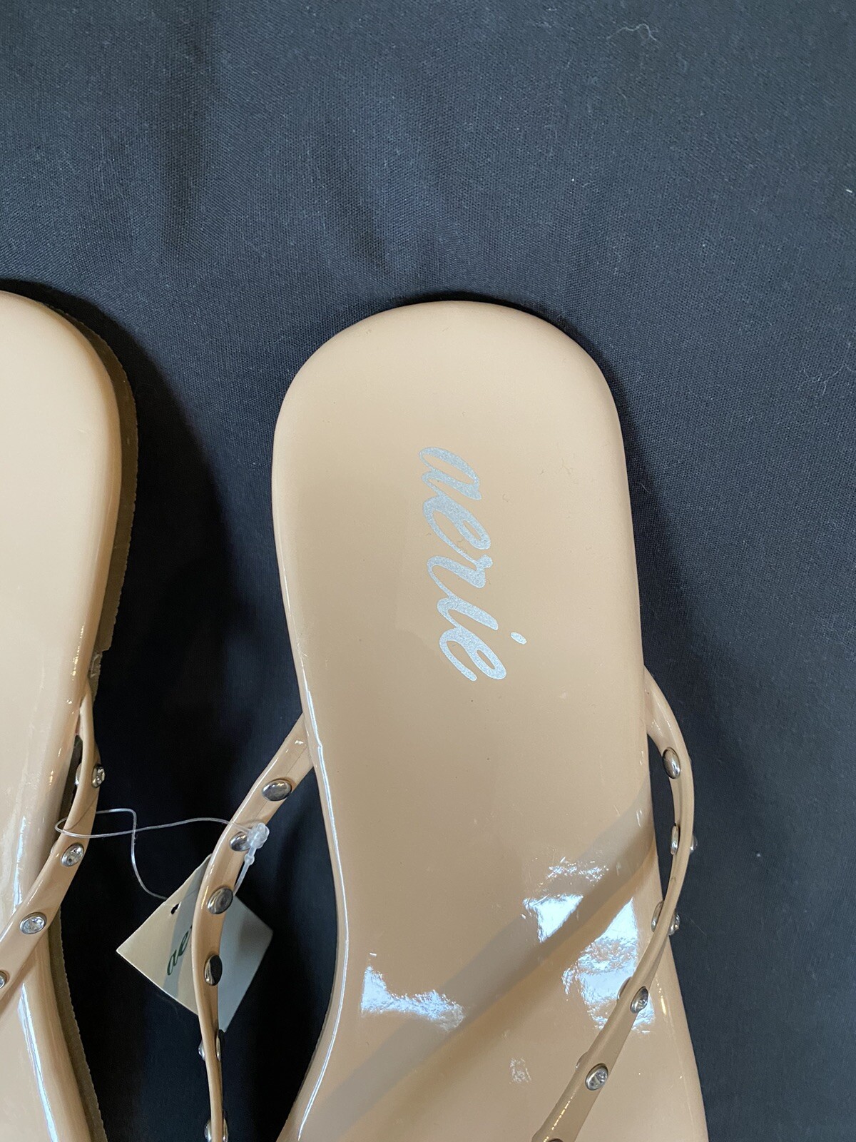 Aerie Bejeweled Taupe Sandals Sz10 NWT