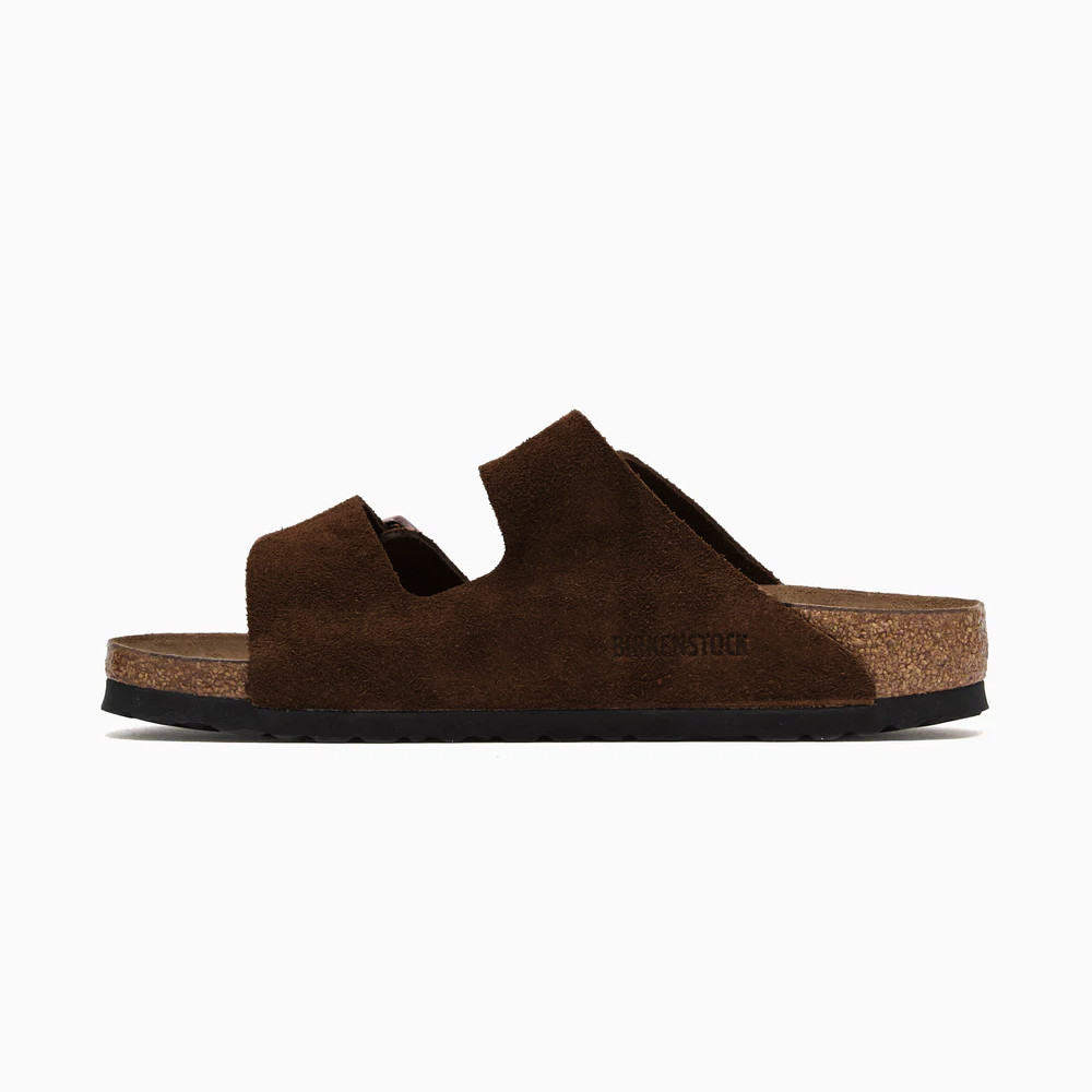 Birkenstock Arizona Mocha Soft Footbed Suede Leather Sandal Unisex Shoes