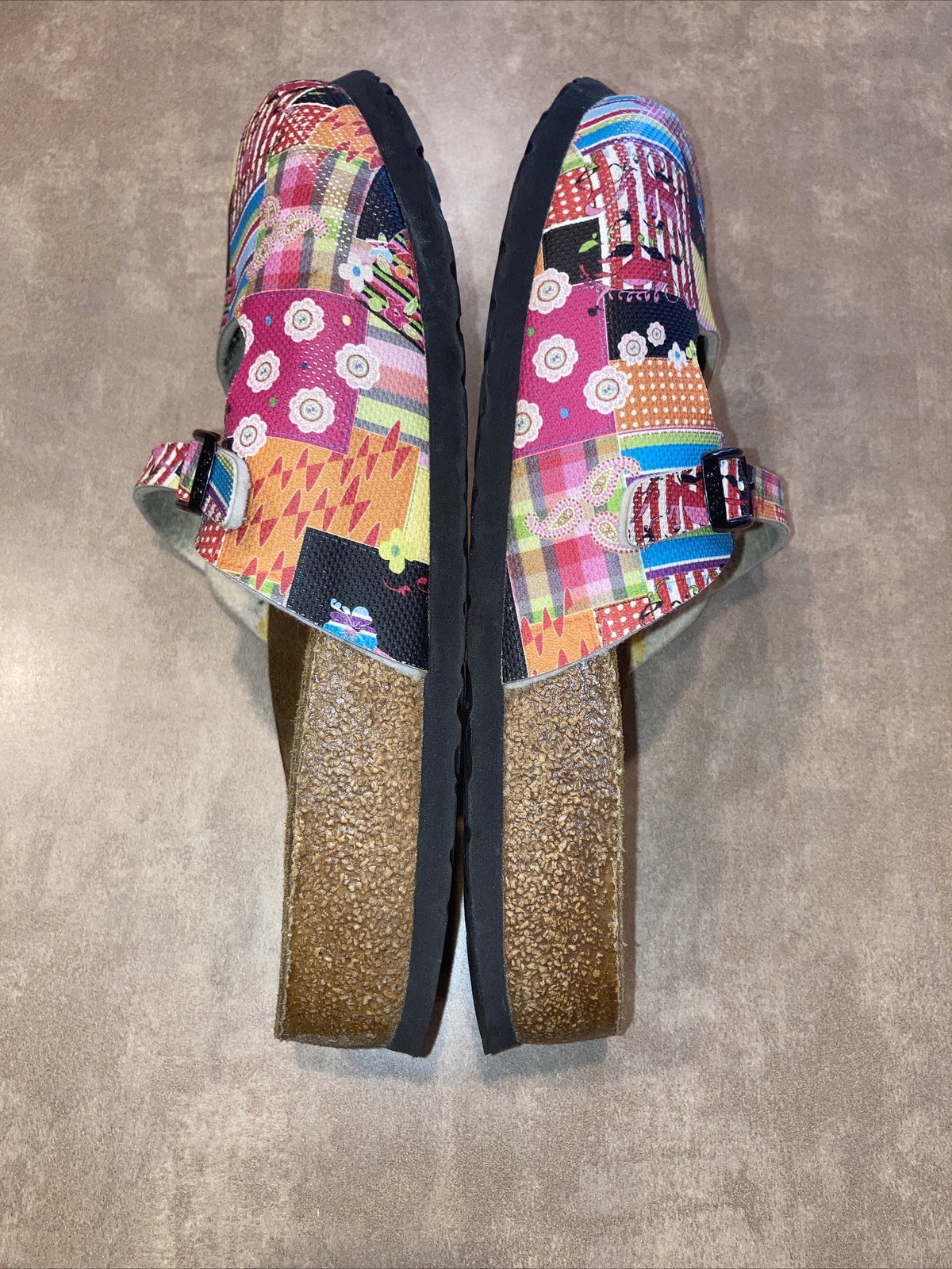 Birki’s by Birkenstock Wmns Size 6.5/37 Sabot 260 Patchwork Mary Jane Clog, EUC!