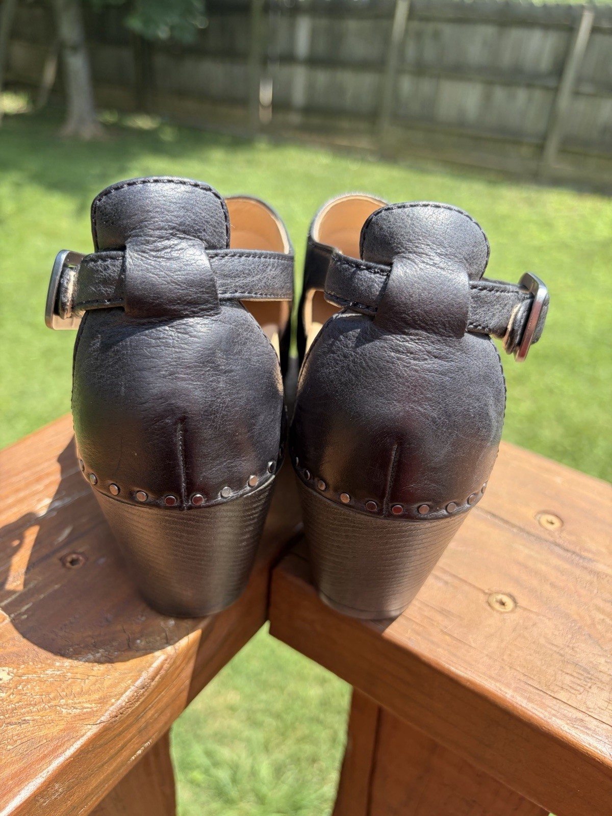 Dansko Sassy EU 36 US 6.5 Leather Black Milled Burnished 1831029400 Womens EUC