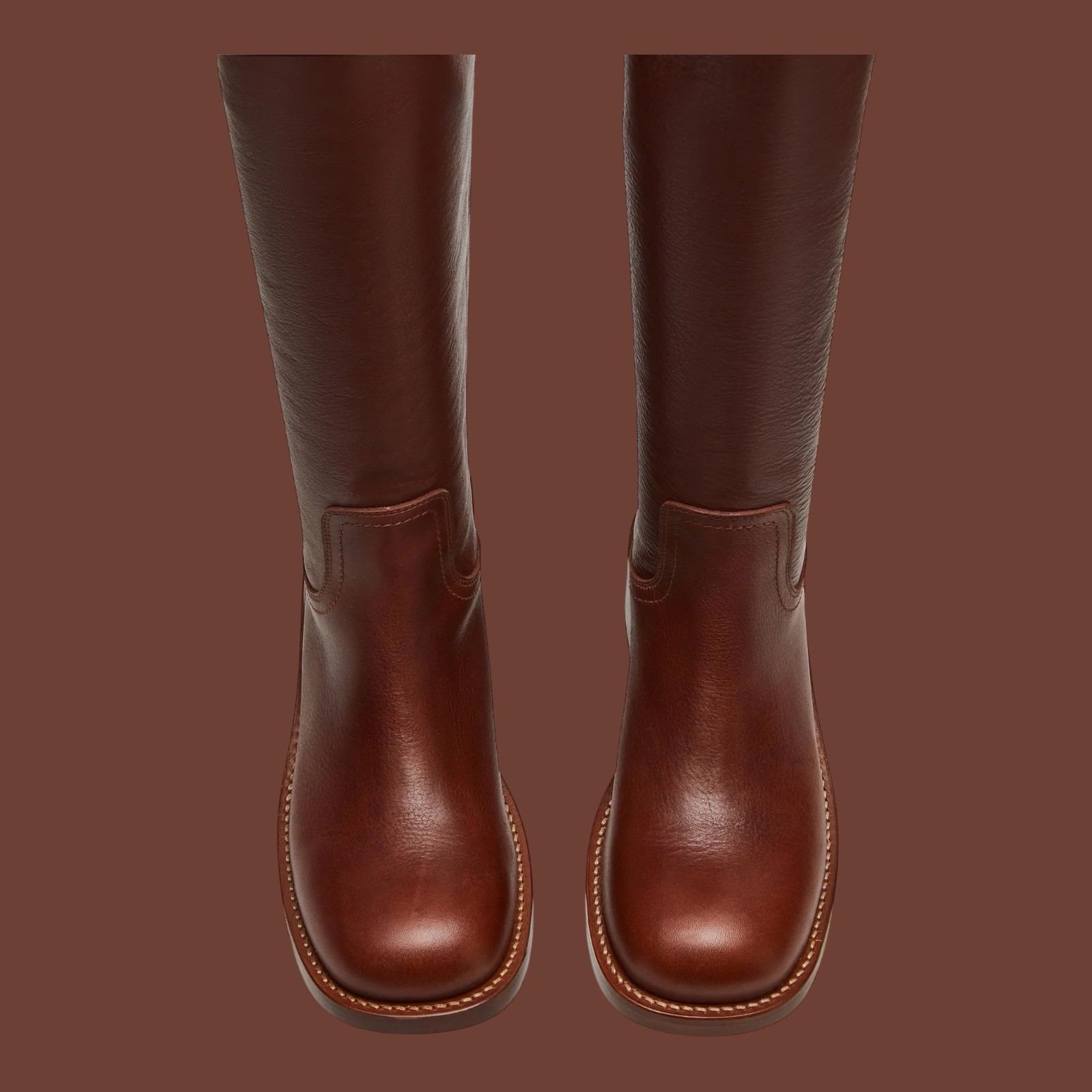 Steve Madden Women’s Riggs Banana /Rust/Black Leather Boots (Sizes 6- 8 US)