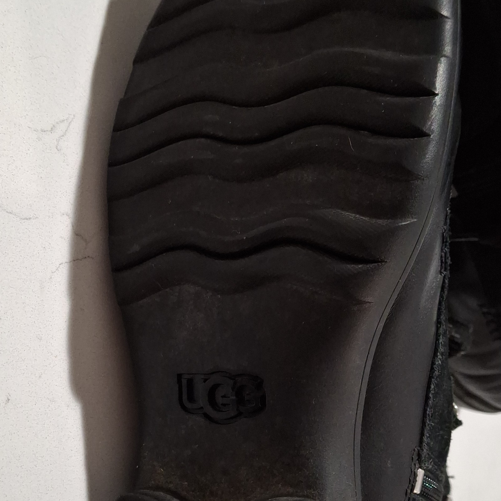 UGG Hapsburg Hiker Black Waterproof Leather Suede Duck Rain Boots Size 9
