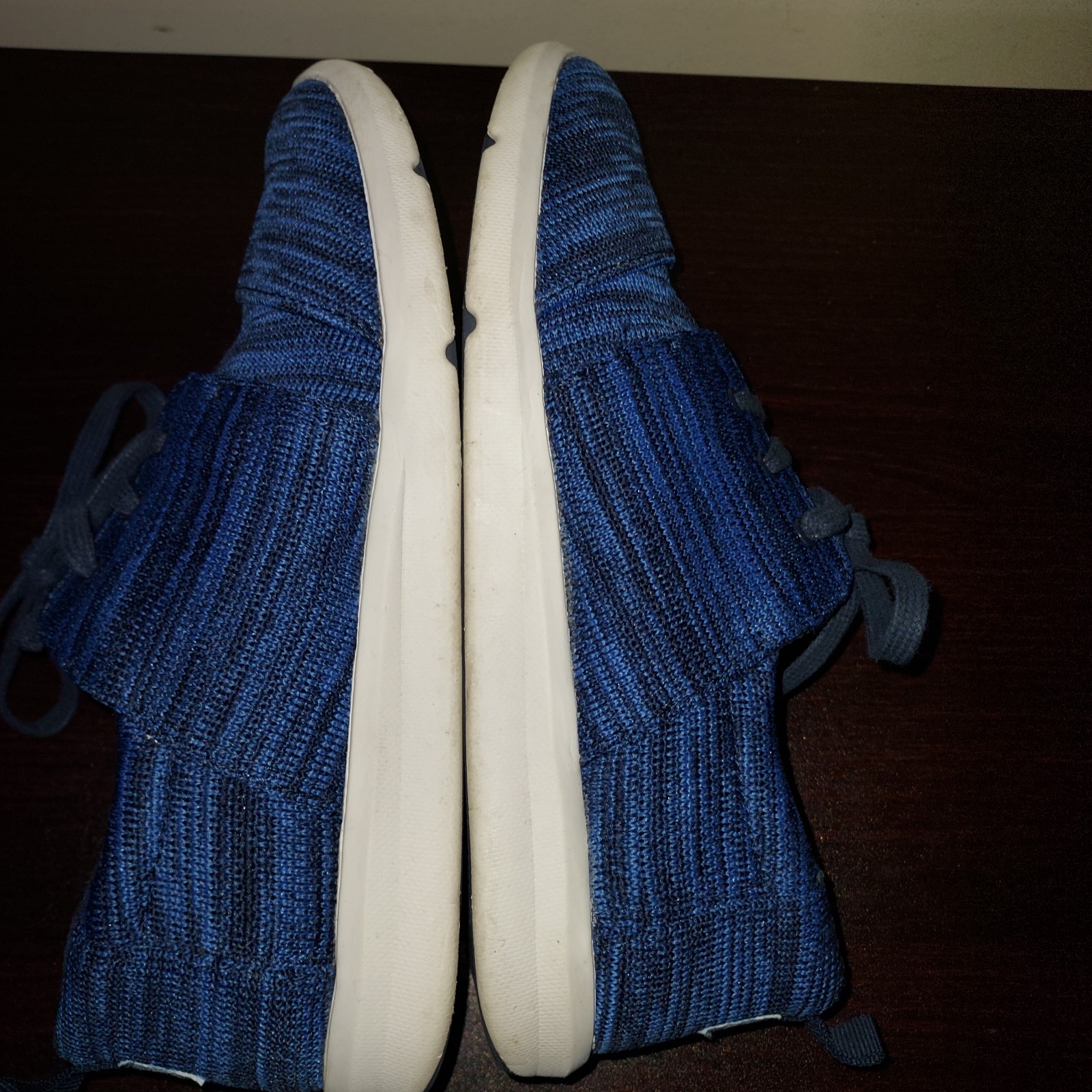 TOMS Women’s Sneakers 7.5M Lace Up Canvas Del Rey Comfort Walking Shoes Blue