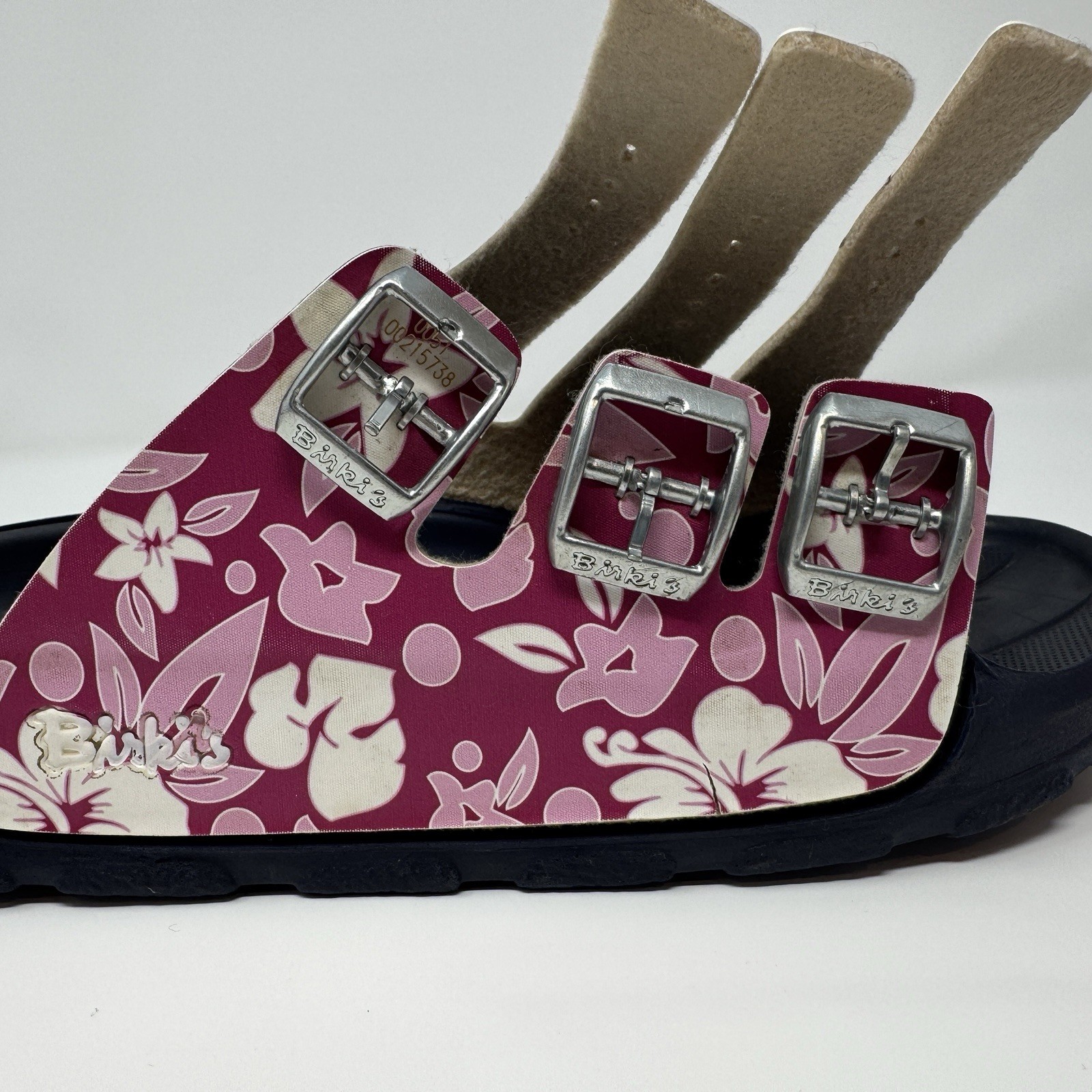 Birki’s by Birkenstock Sansibar Slide Sandal SZ 39 Floral 3 Strap Buckle Pool