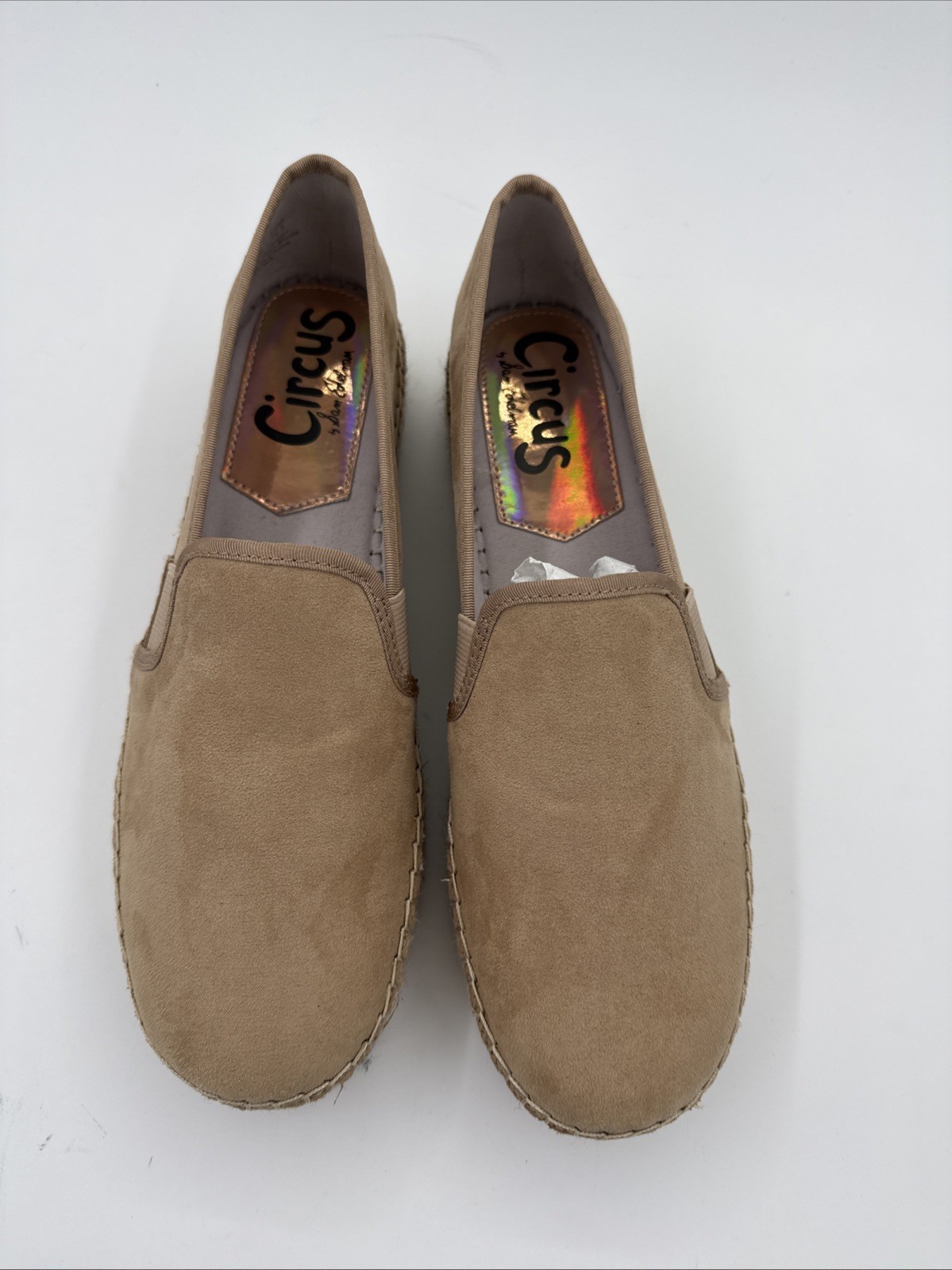 Circus by Sam Edelman Christina Slip On Platform Espadrilles Brown Suede 9.5