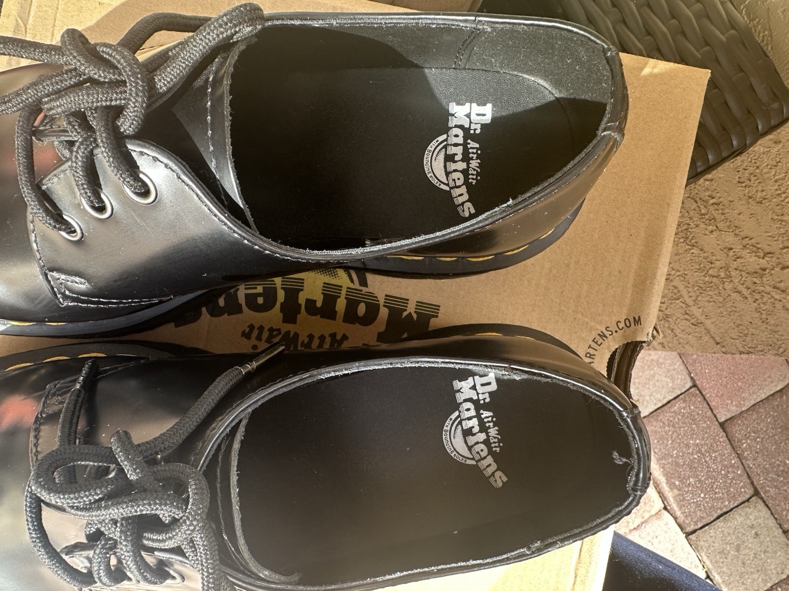 Dr. Martens Women’s US 10 Black Leather Oxford 3-Eye Lace-Up Rubber Lug.