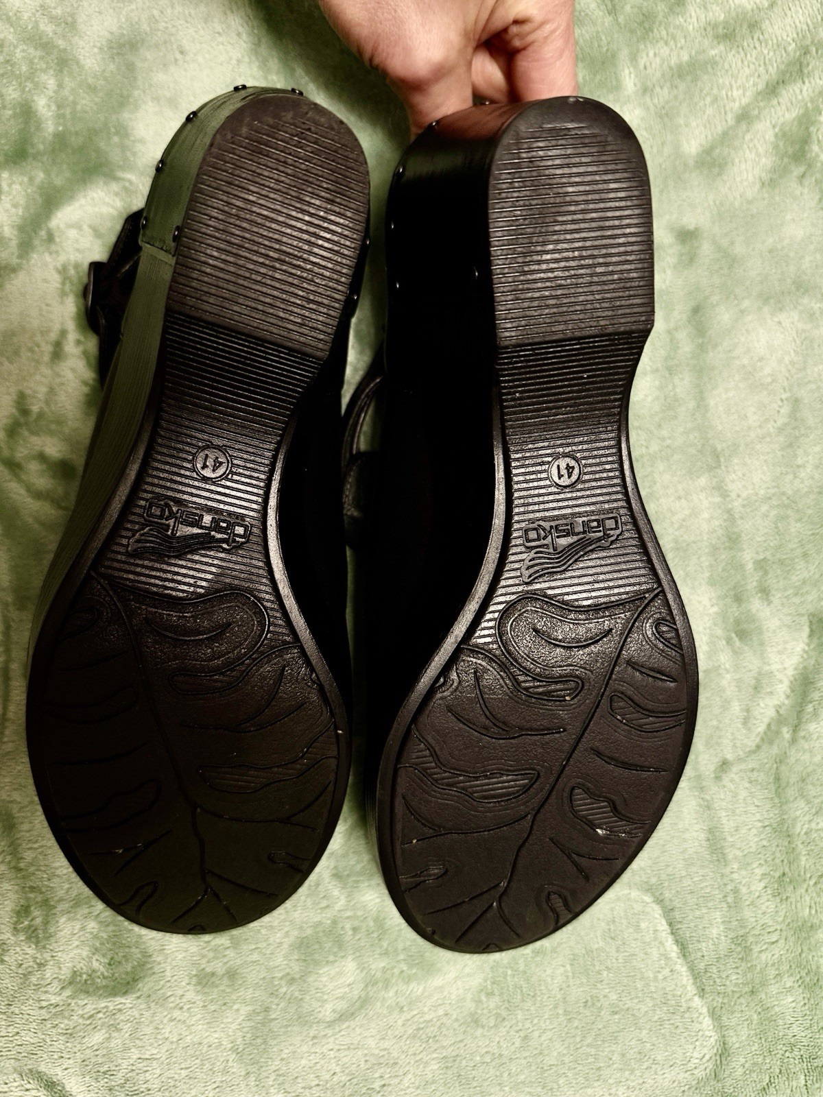 Dansko Beatrice Black Leather Mary Jane Buckle Comfort Shoes US 10 M