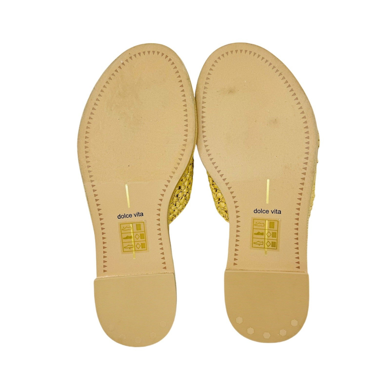 Dolce Vita NEW Alonzo Natural Raffia Buckle Slide Flat Sandal Size 7